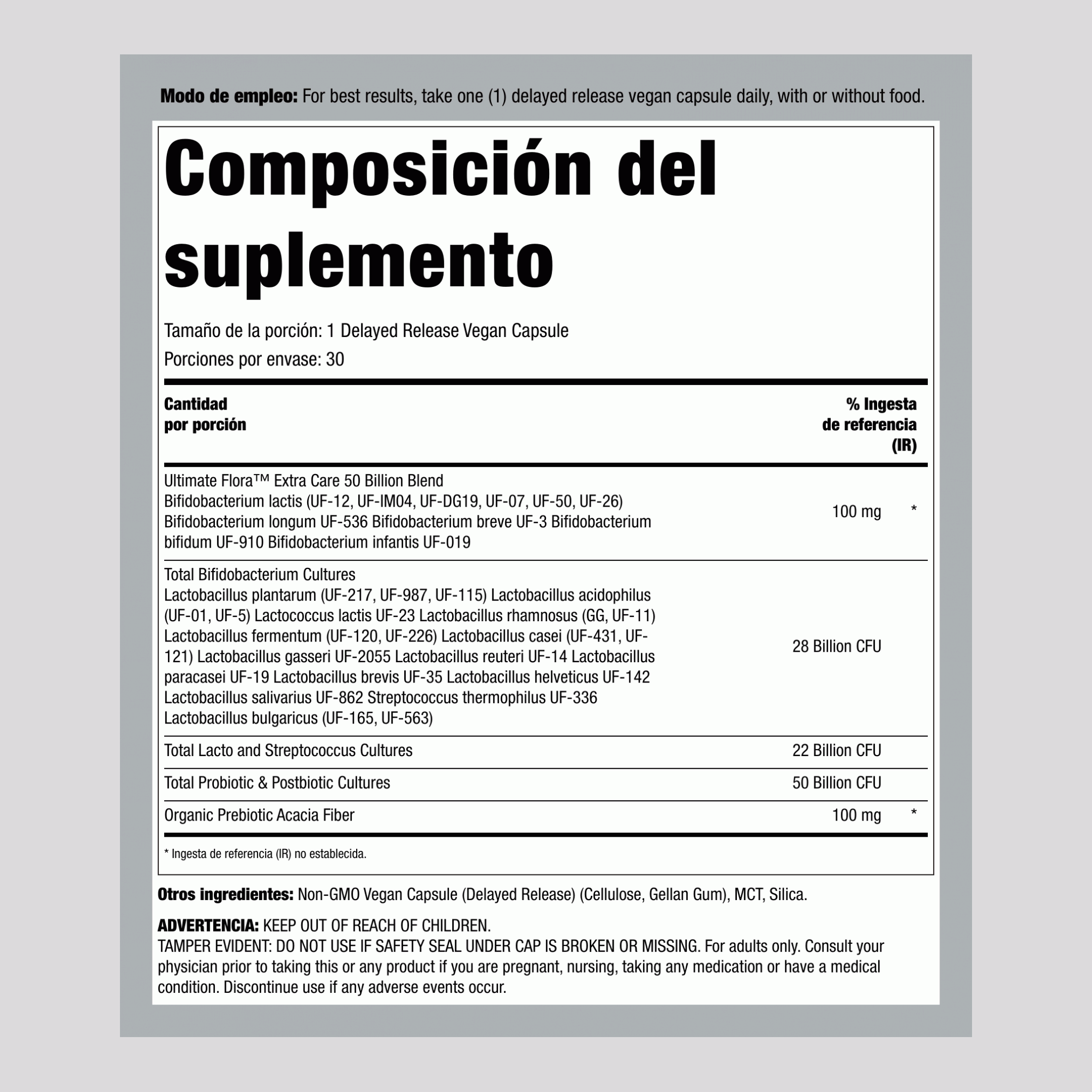 Pre & Probiotic, 30 Delayed Release Vegan Caps