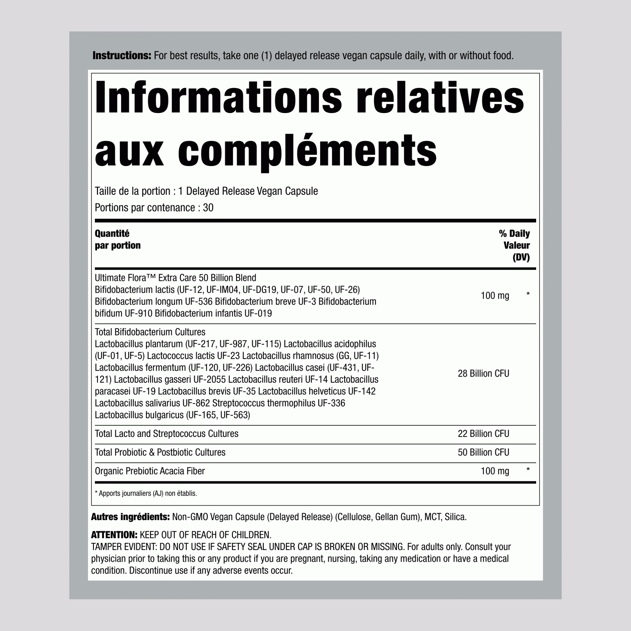 Pre & Probiotic, 30 Delayed Release Vegan Caps