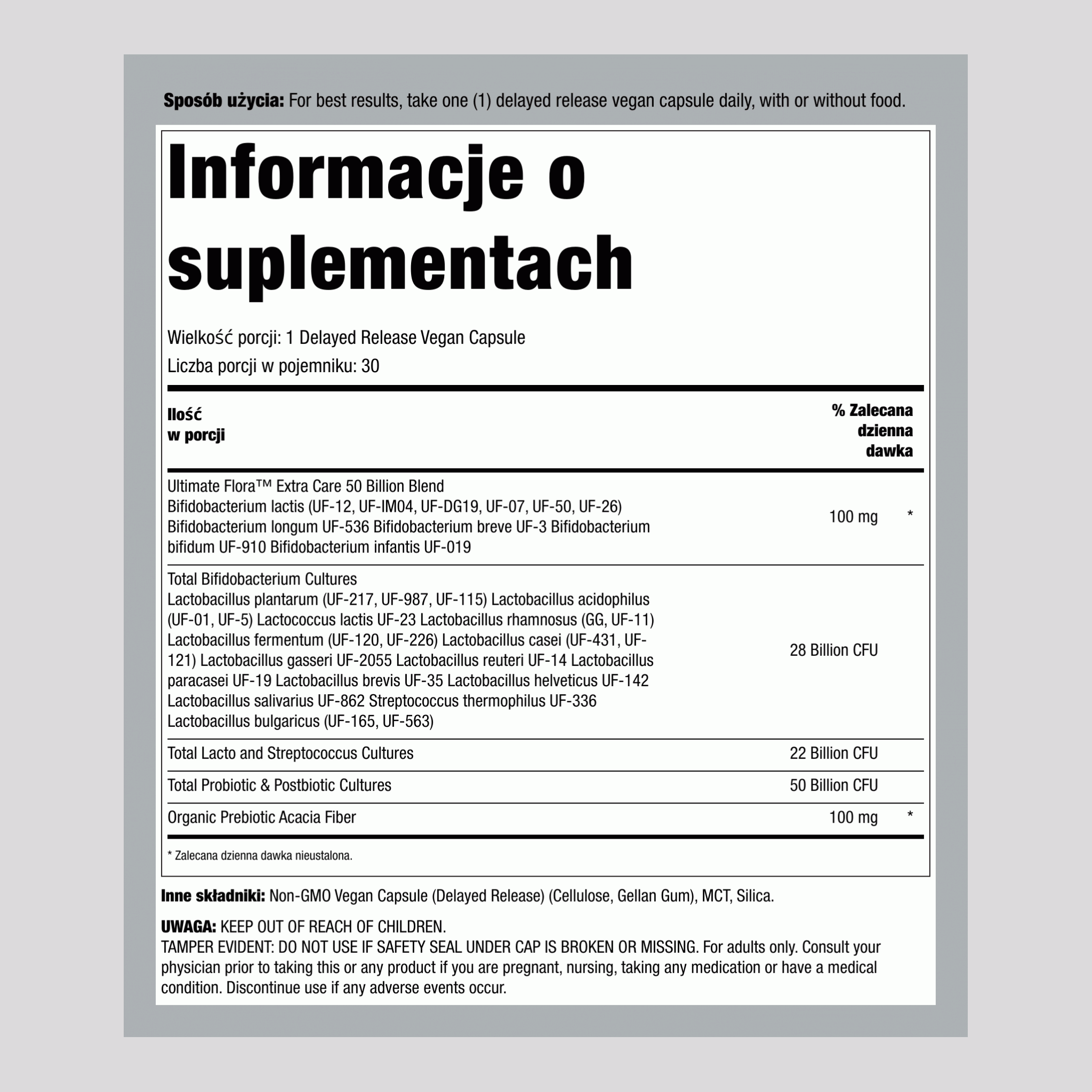 Pre & Probiotic, 30 Delayed Release Vegan Caps