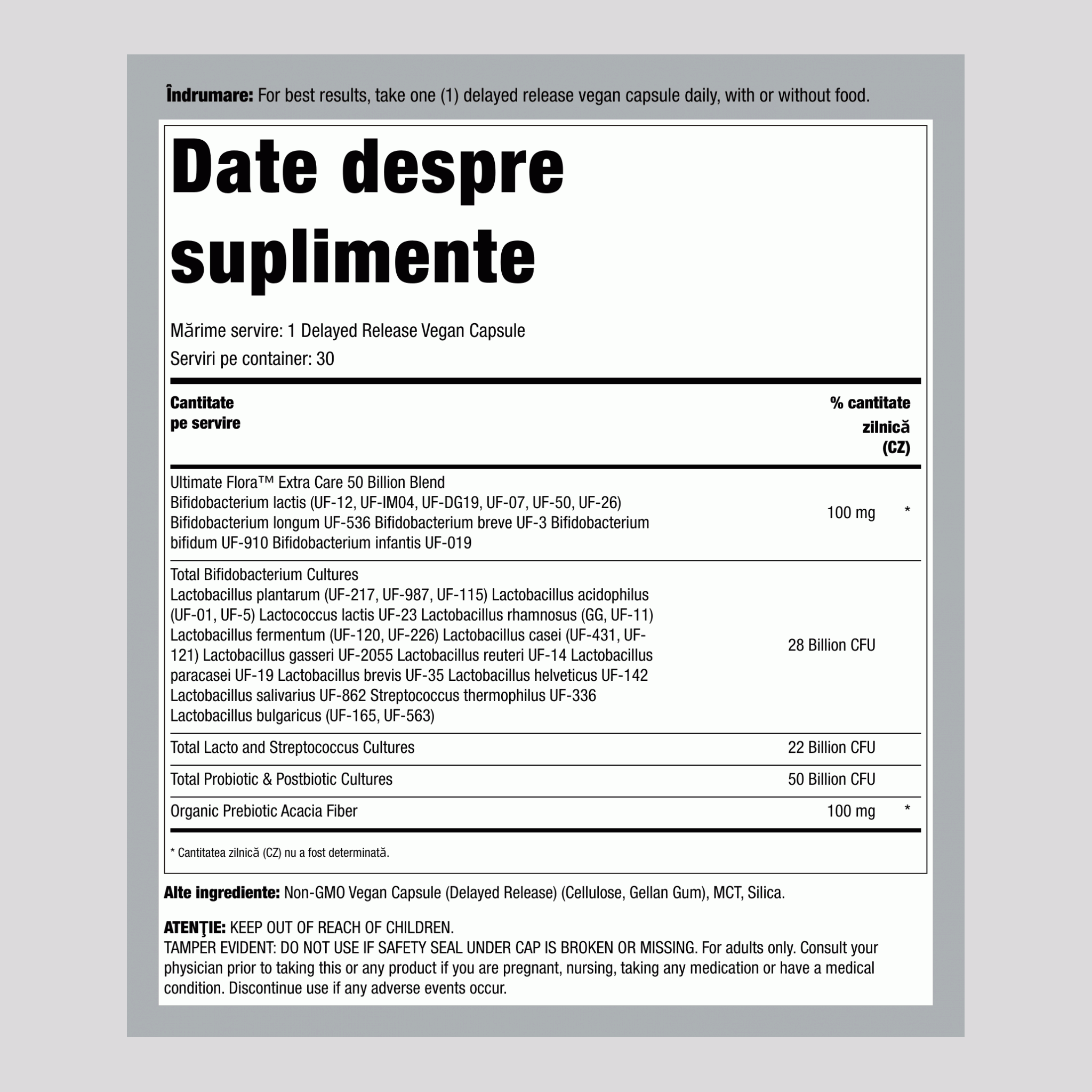 Pre & Probiotic, 30 Delayed Release Vegan Caps