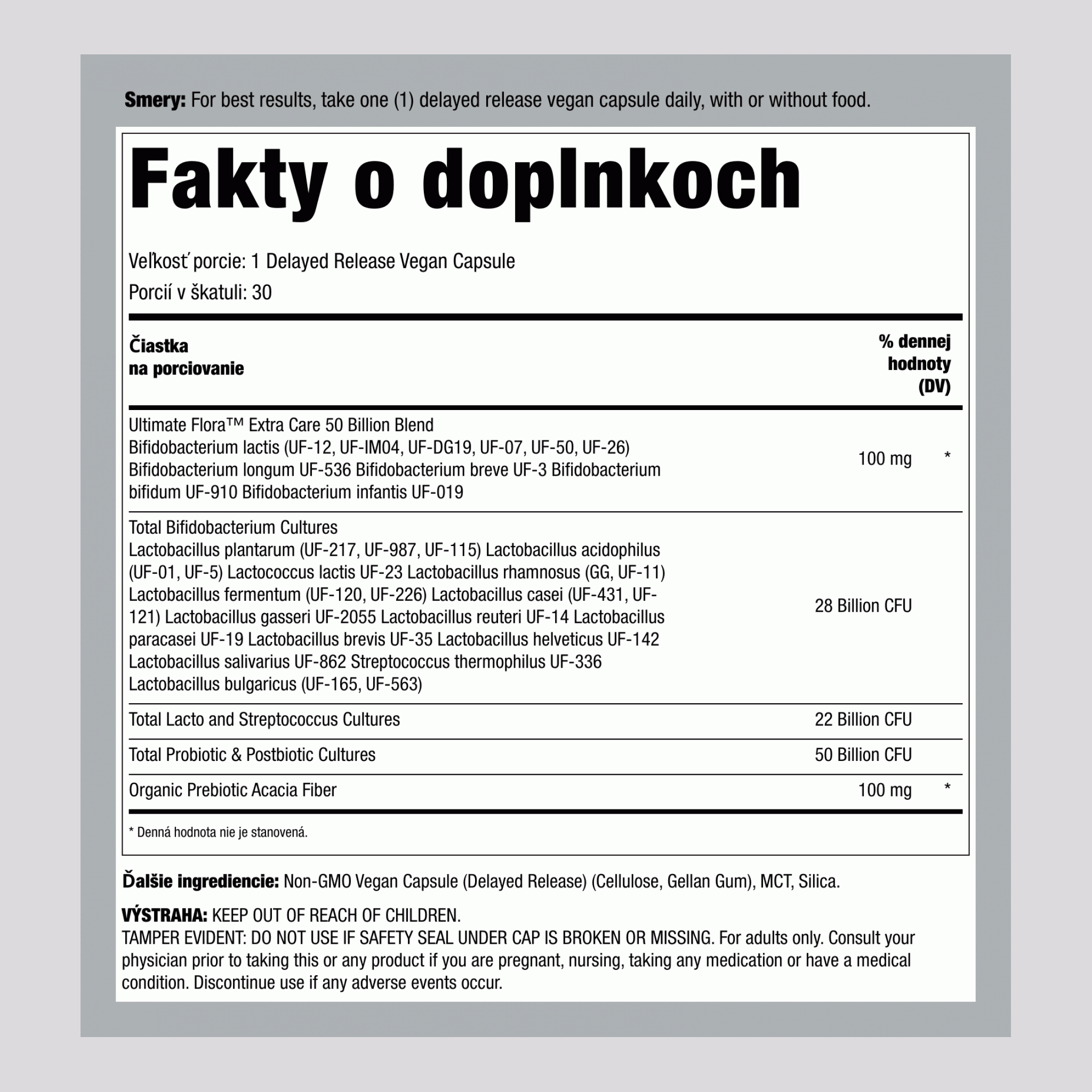 Pre & Probiotic, 30 Delayed Release Vegan Caps