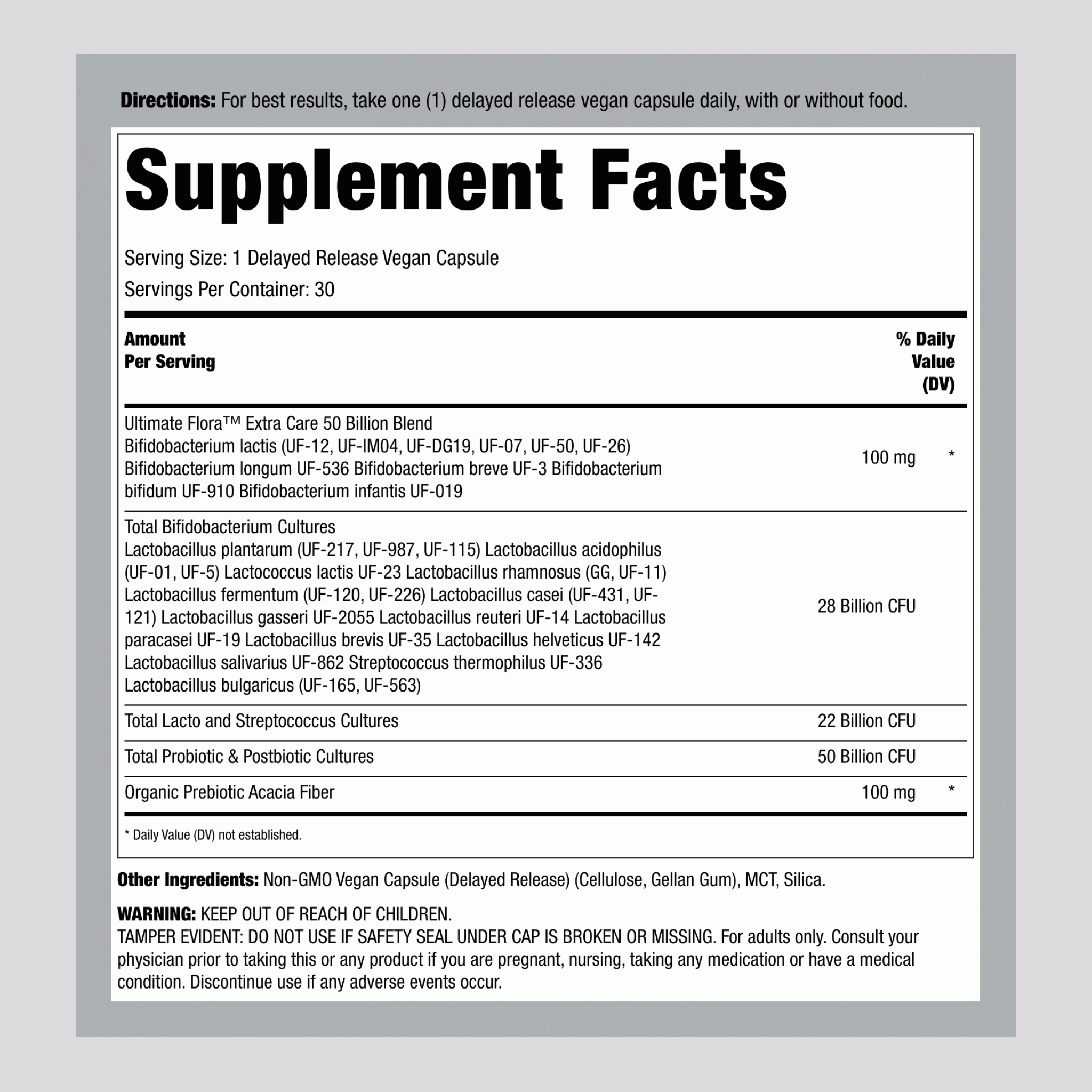 Pre & Probiotic, 30 Delayed Release Vegan Caps