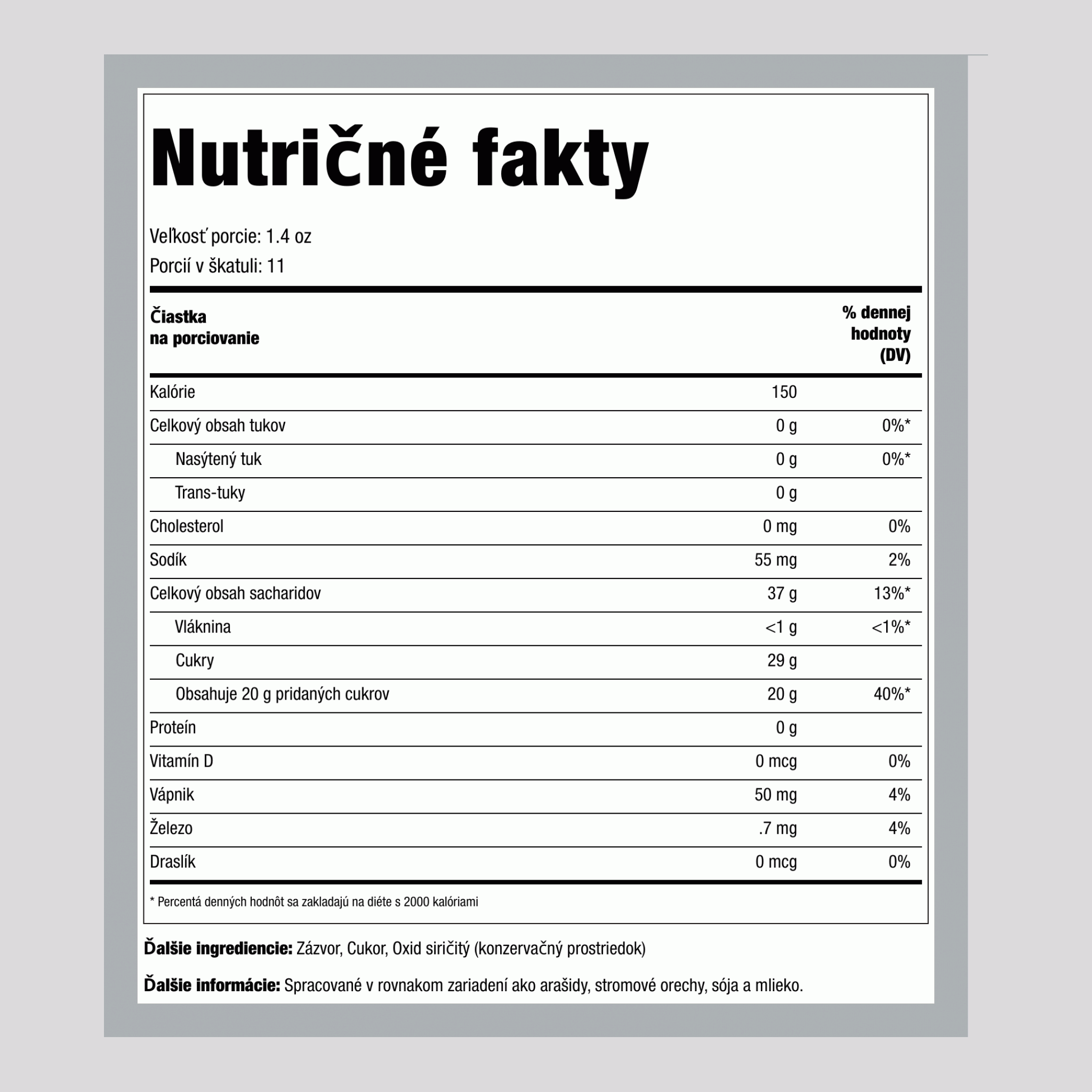 Kryštalizovaný zázvor 1 lb 454 g Vrecko 2 Vrecká 