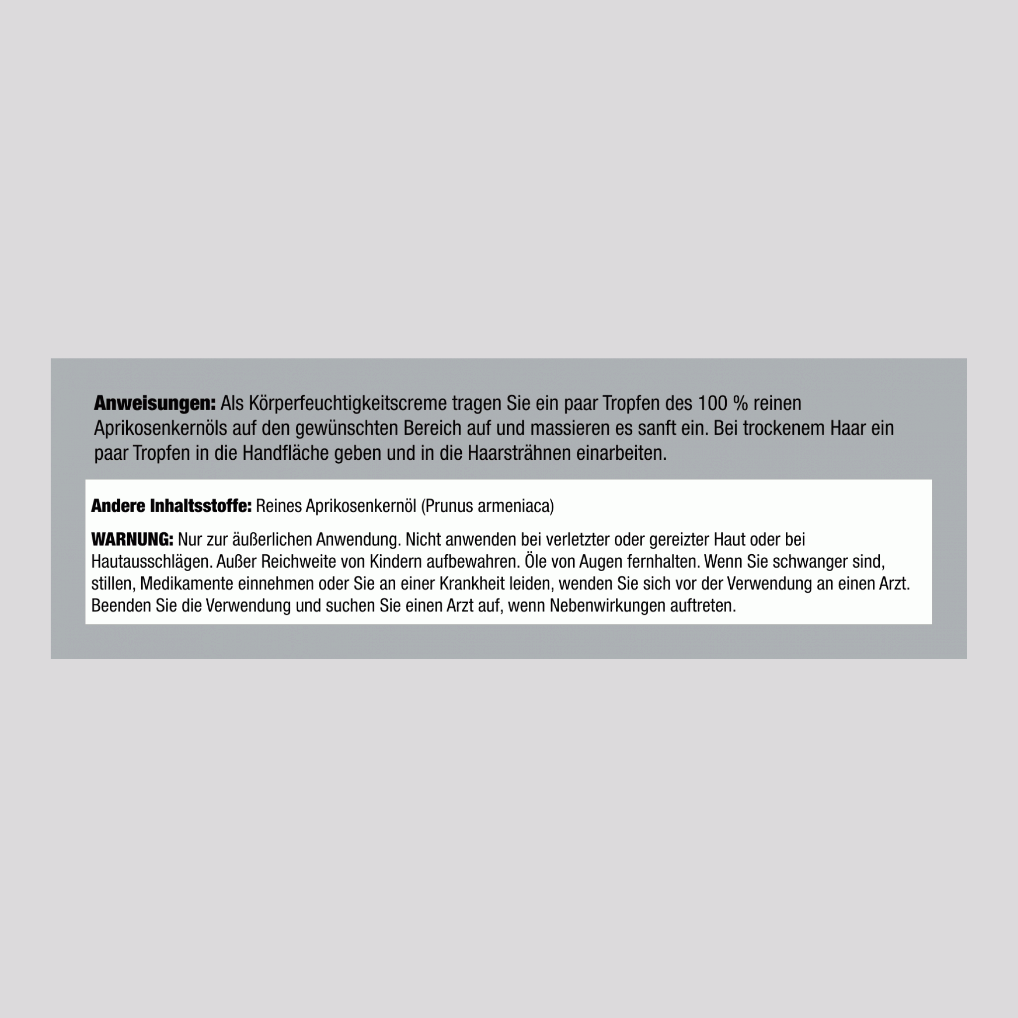 Aprikosenkernöl 16 fl oz 473 ml Flasche    