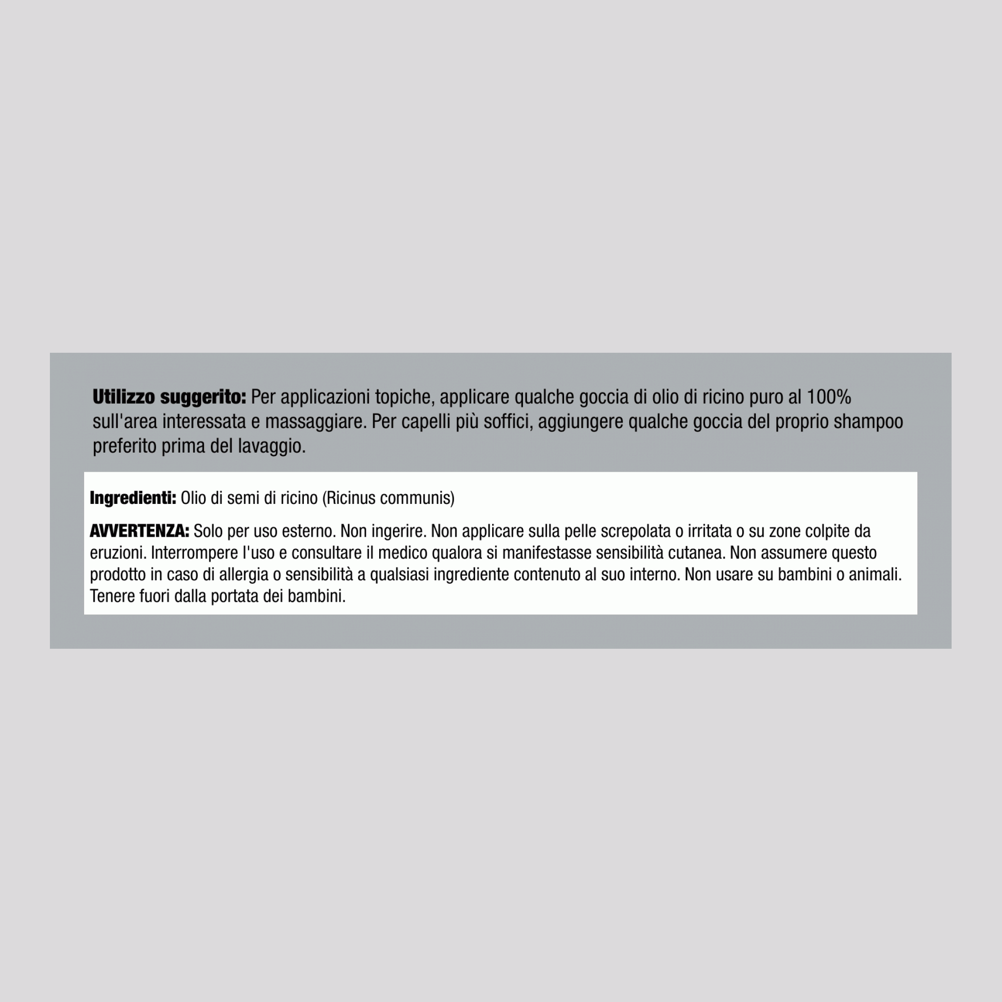 Olio di ricino (pressato a freddo) senza esano 16 fl oz 473 mL Bottiglia    