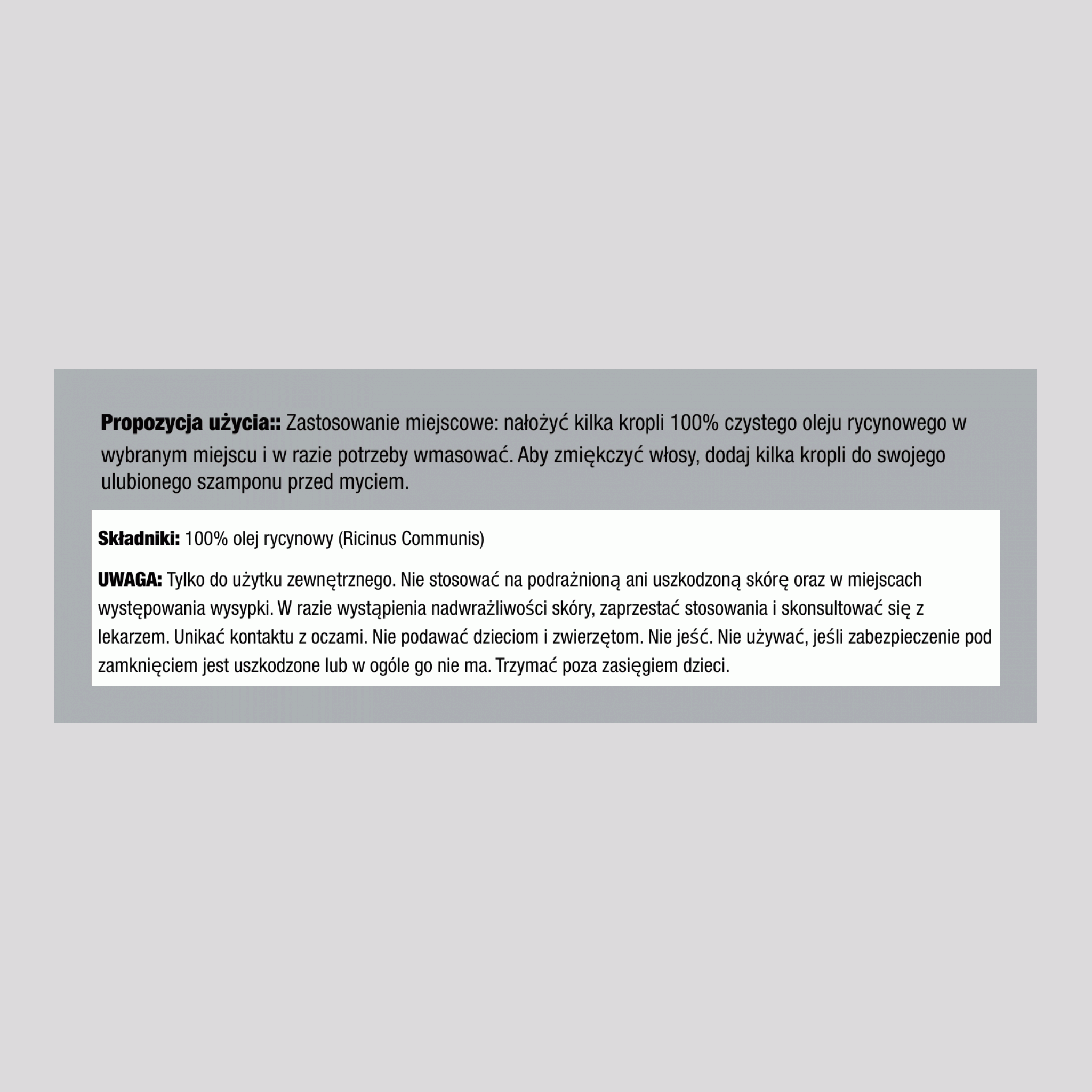 Olej rycynowy (wyciskany na zimno) bez heksanu 64 Uncje sześcienne 1.89 L Butelka    