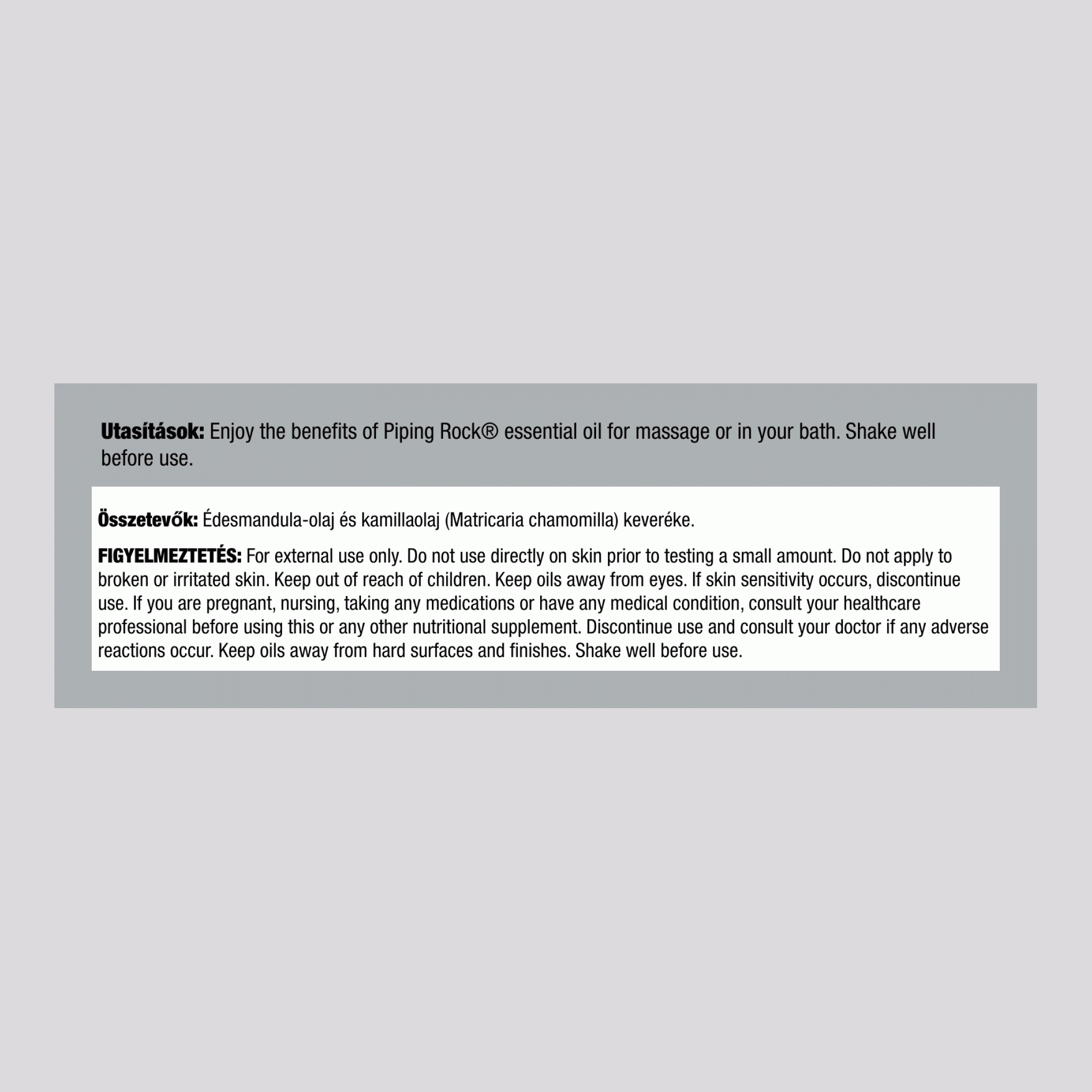 Kamilla illóolaj keverék, 1/2 uncia (15 ml) csepegtetős üveg, 2 csepegtetős üveg