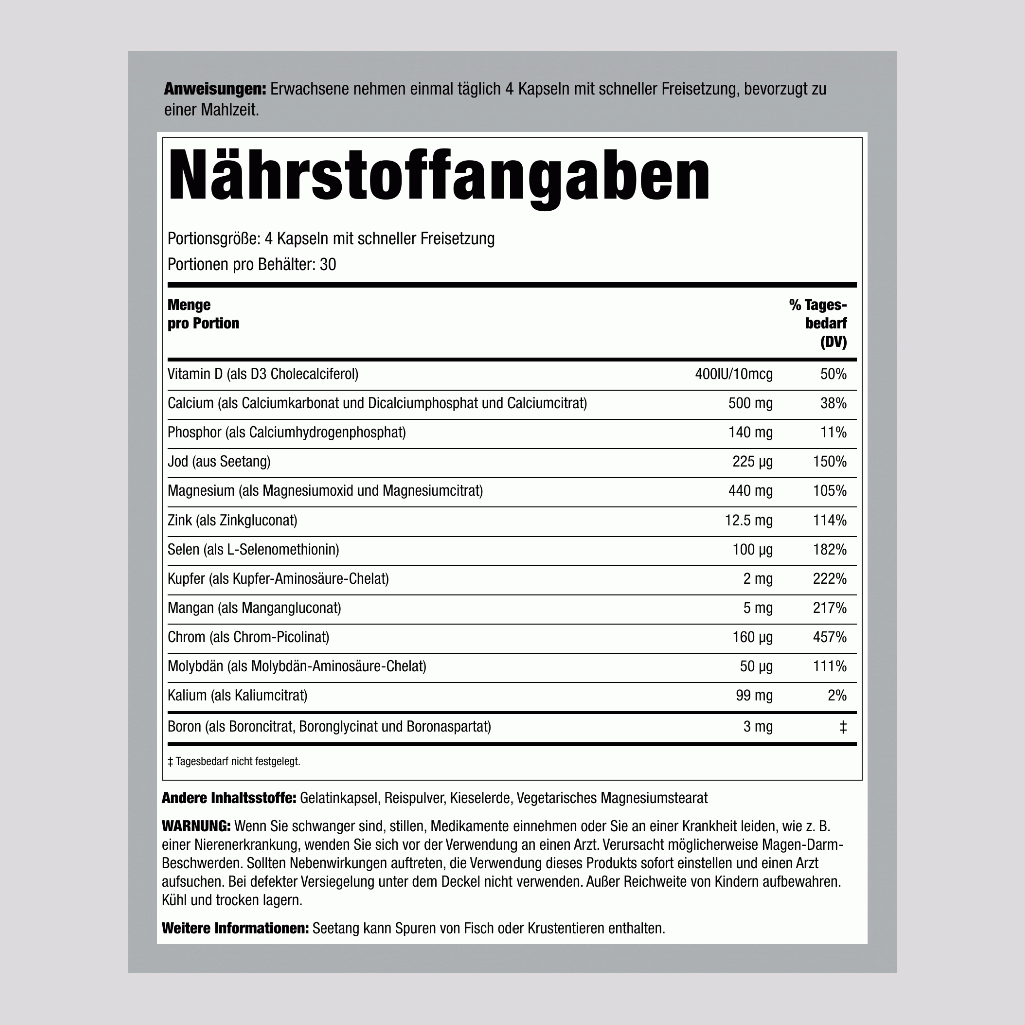 Mega Multi Chelated Minerals 120 Kapseln mit schneller Freisetzung 2 Flaschen     