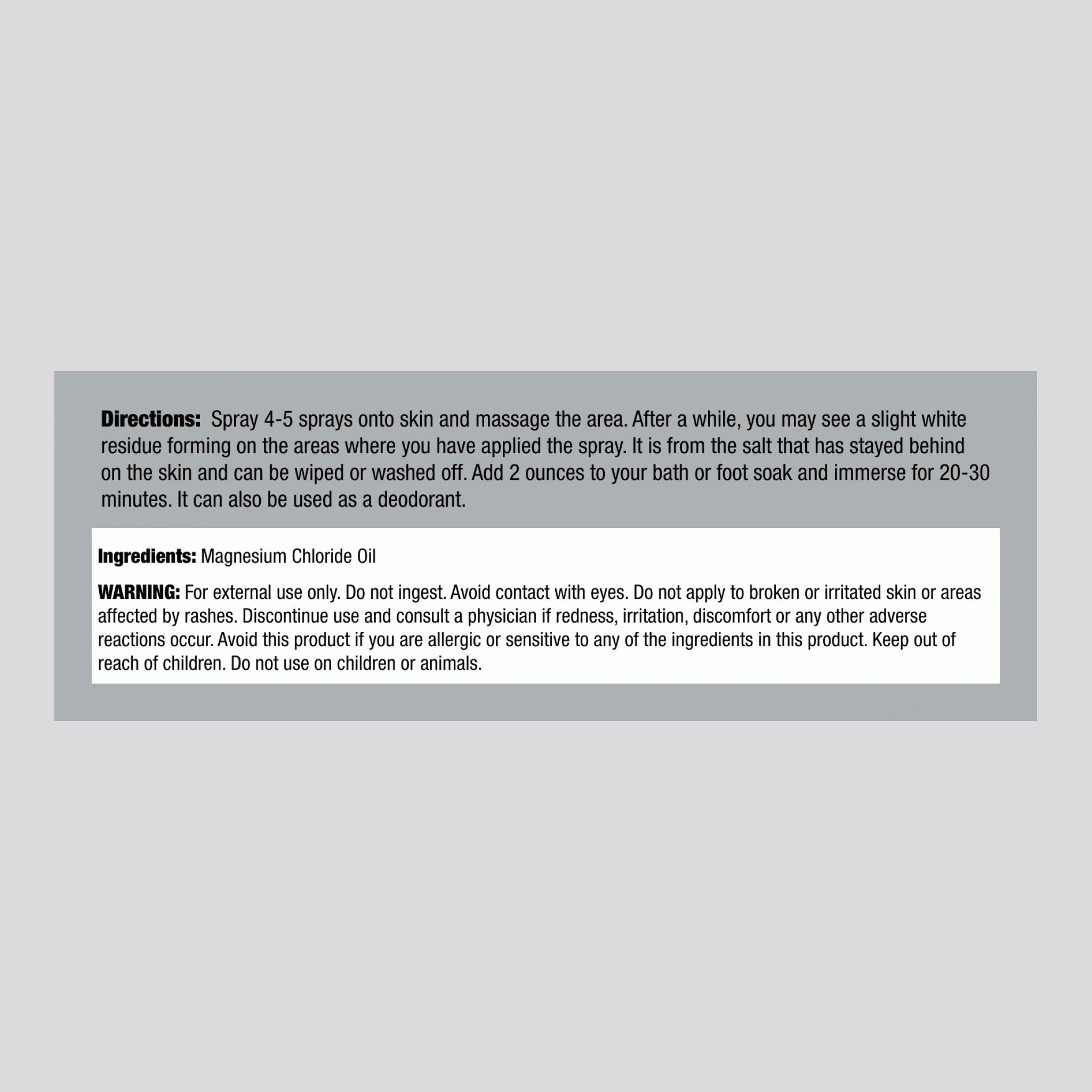 純鎂油    ,  8 fl oz 236 ml 噴瓶 3 噴霧瓶