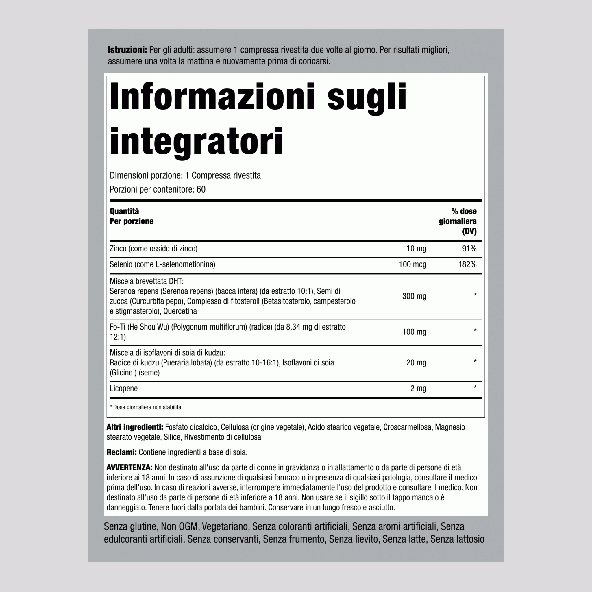DHT per Uomini e Donne, 60 Compresse Rivestite