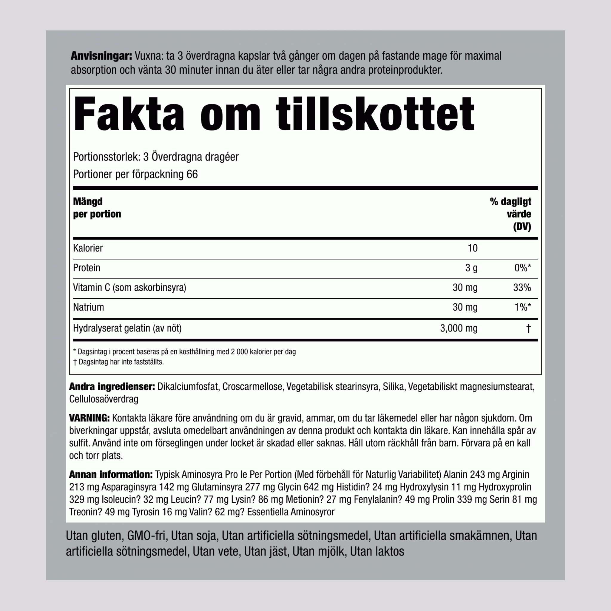 Multiaminosyror 200 Överdragna dragéer       