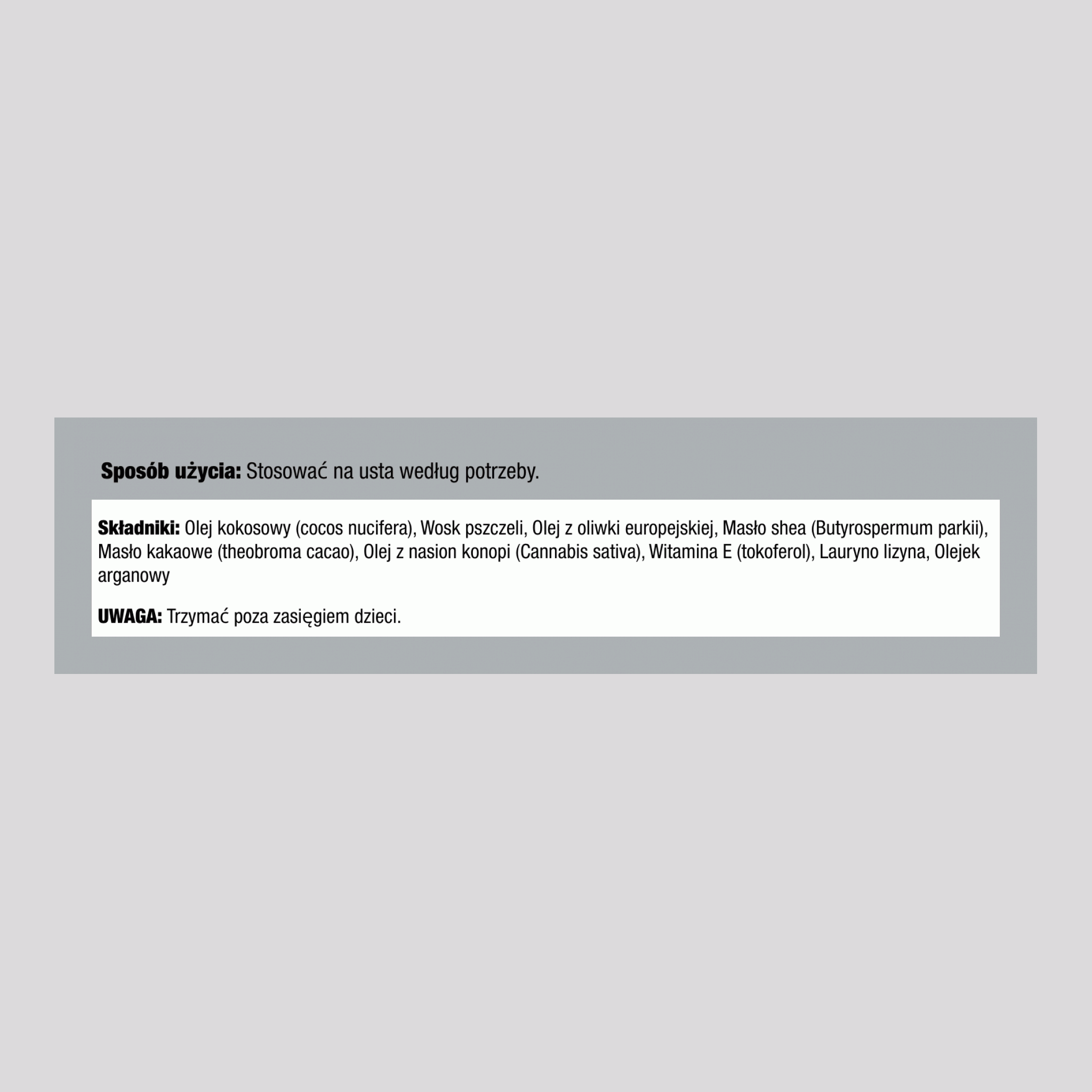 Balsam do ust z lizyną 0.15 uncja 4 g Tubka    