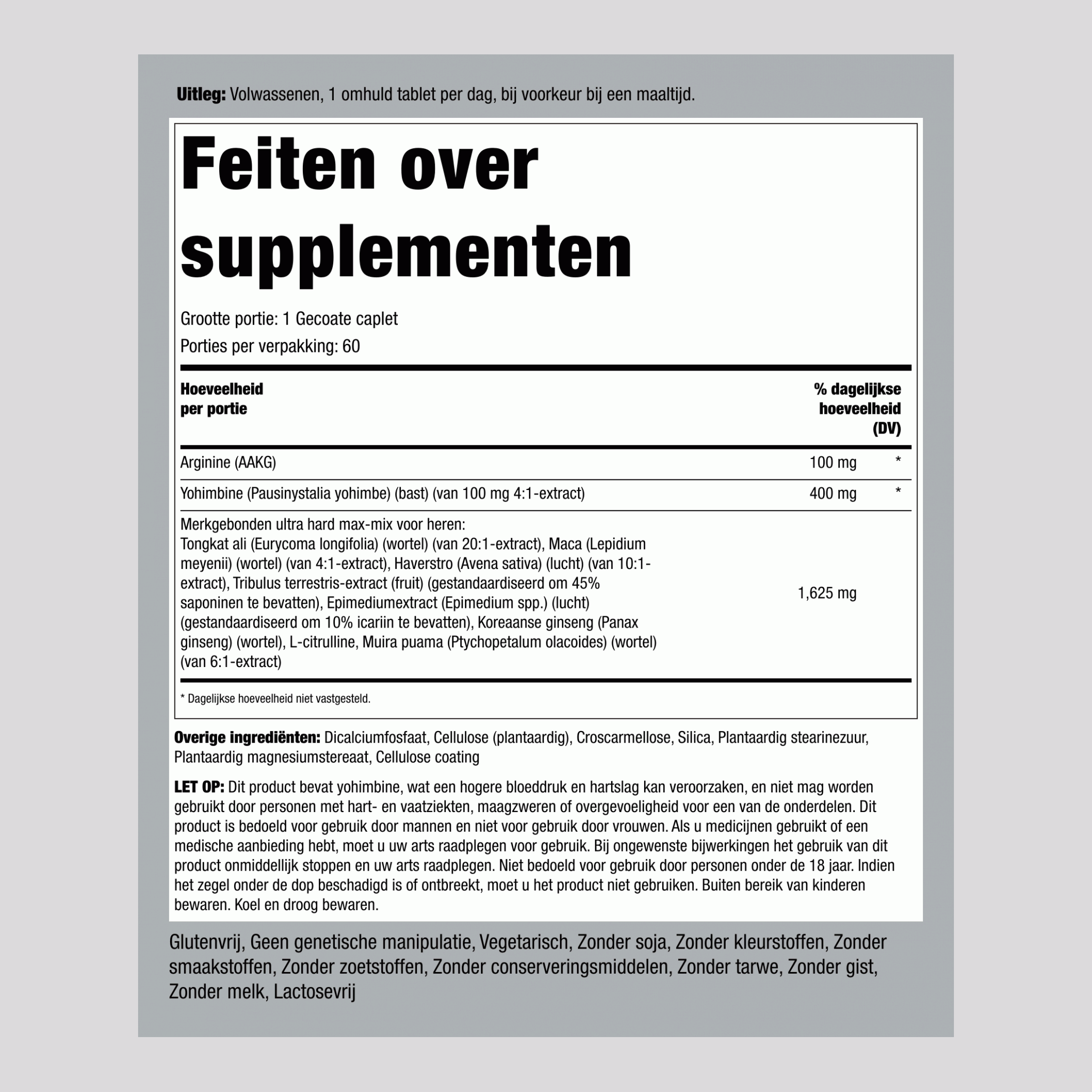 Ultra heren HARD MAX 60 Gecoate capletten       