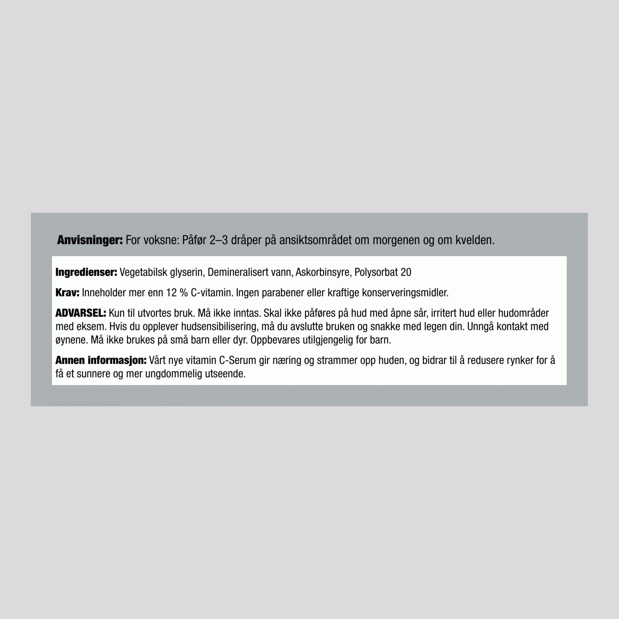 Vitamin C-serum +12 % 2 ounce 59 mL Pipetteflaske    