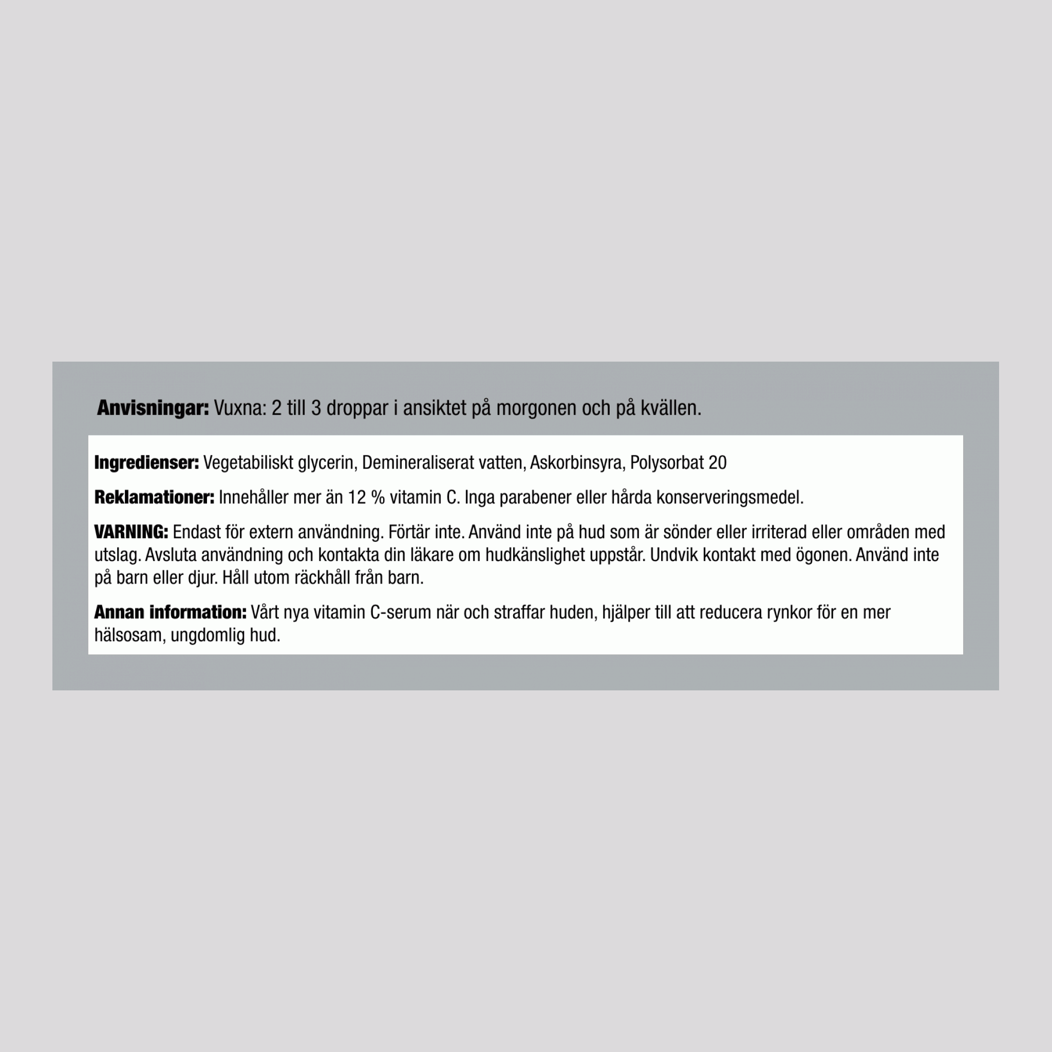 Vitamin C-serum 12%+ 2 fl oz 59 ml Pipettflaska    