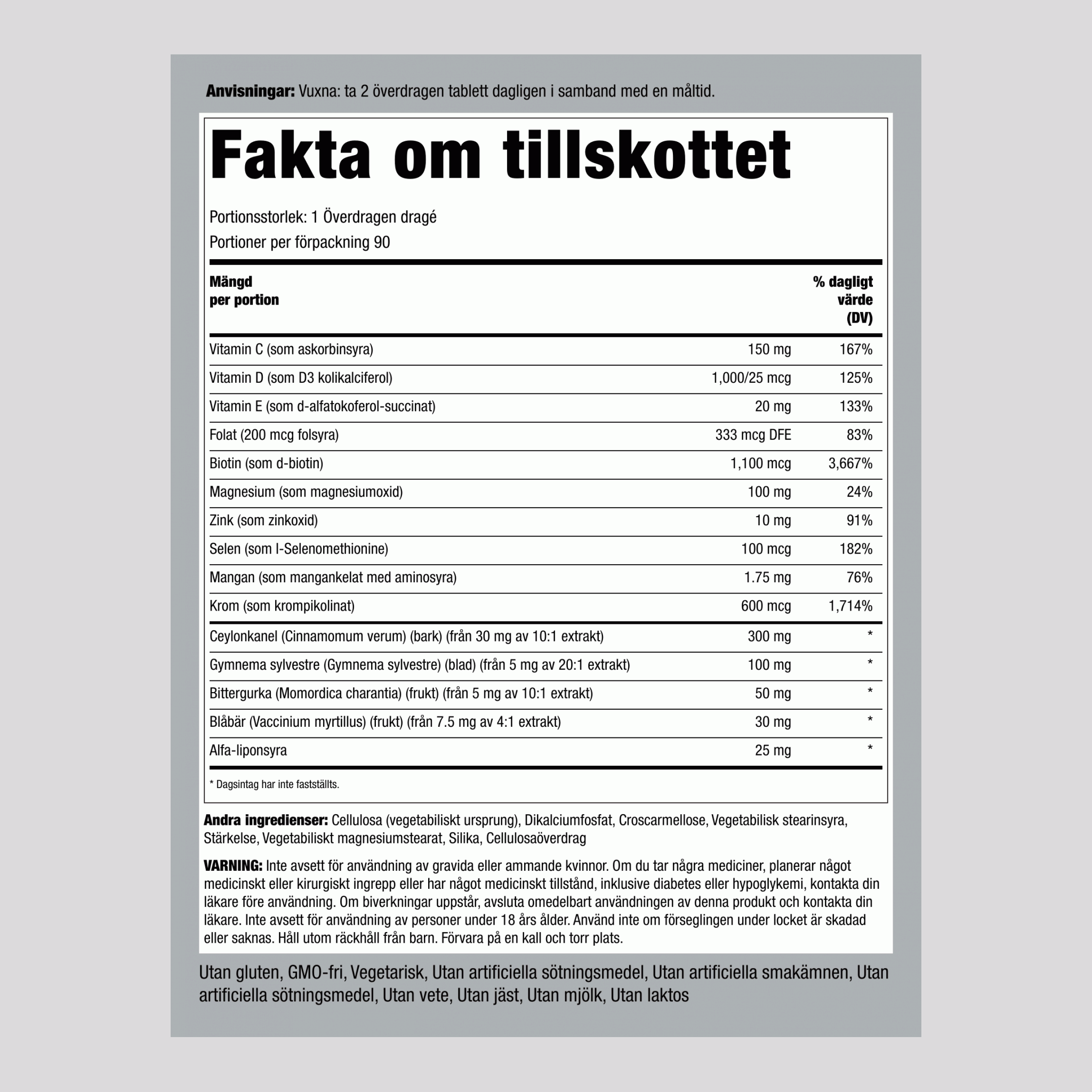 Diabetesformula 90 Överdragna dragéer       