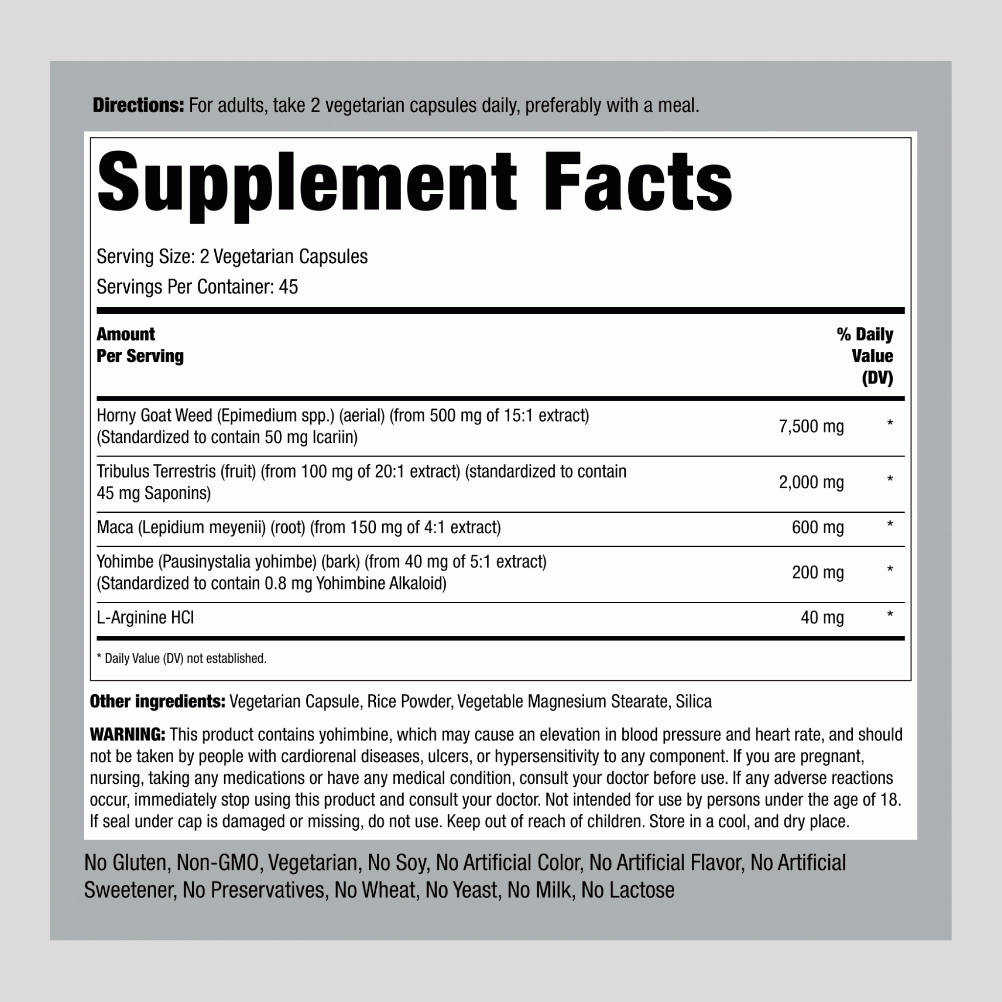 Testo Max, 90 Vegetarian Capsules, 2  Bottles