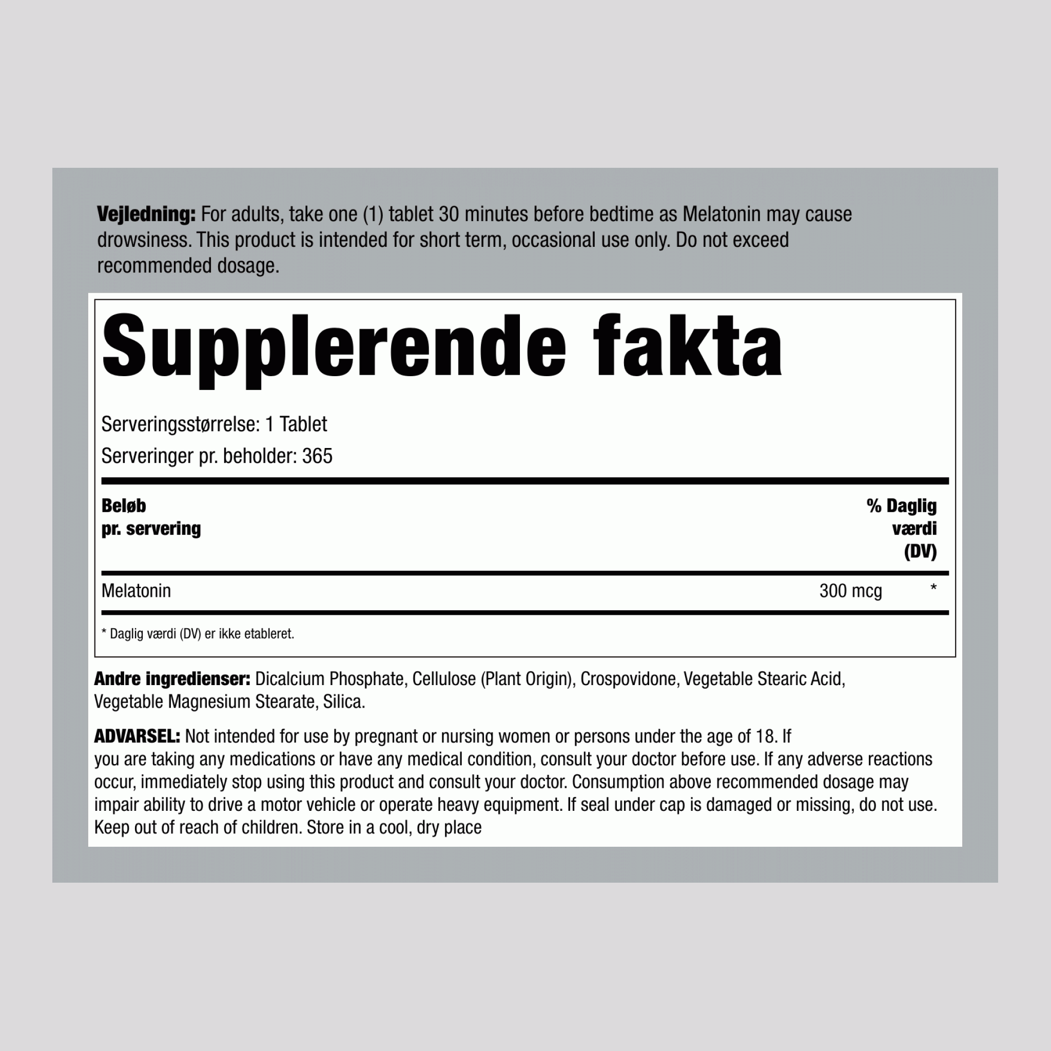 Melatonin, 365 Tablets