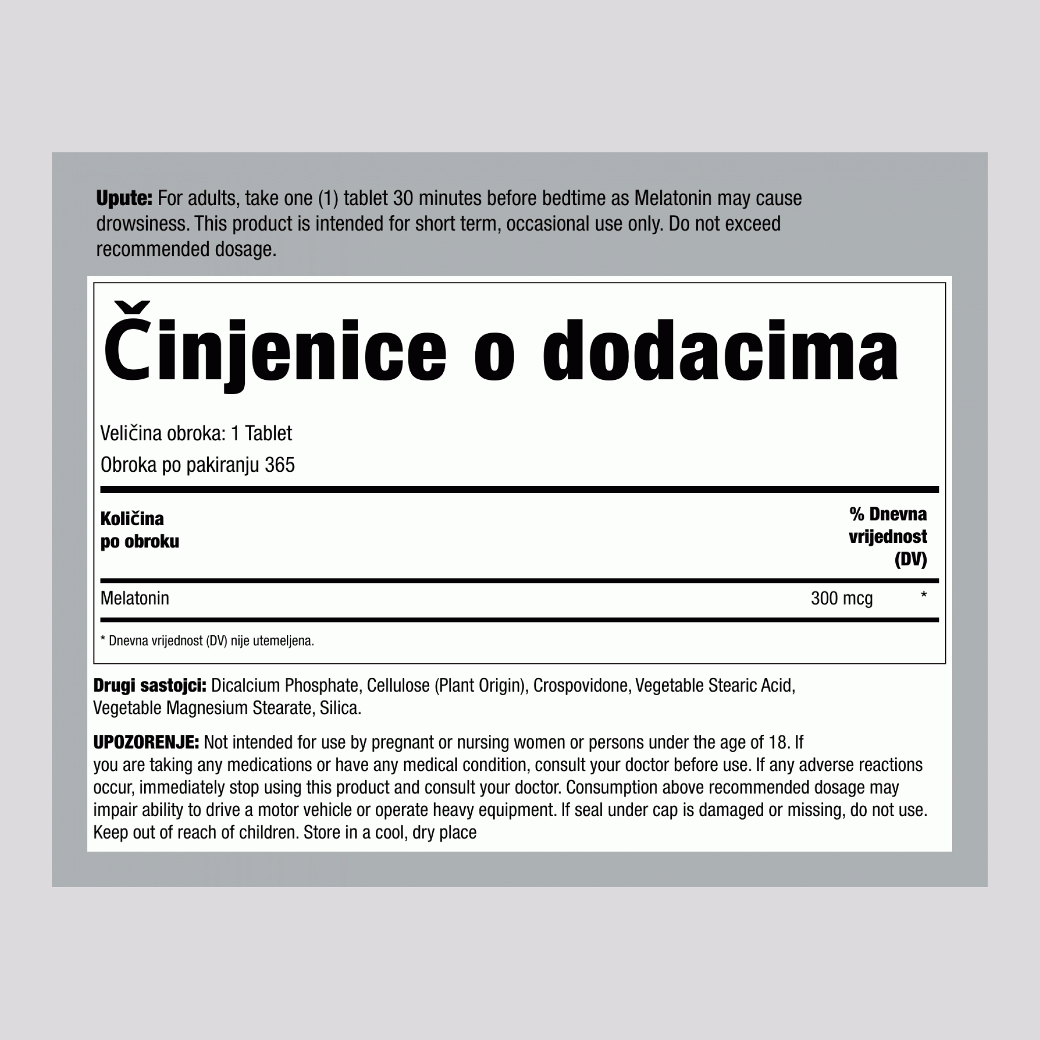 Melatonin, 365 Tablets