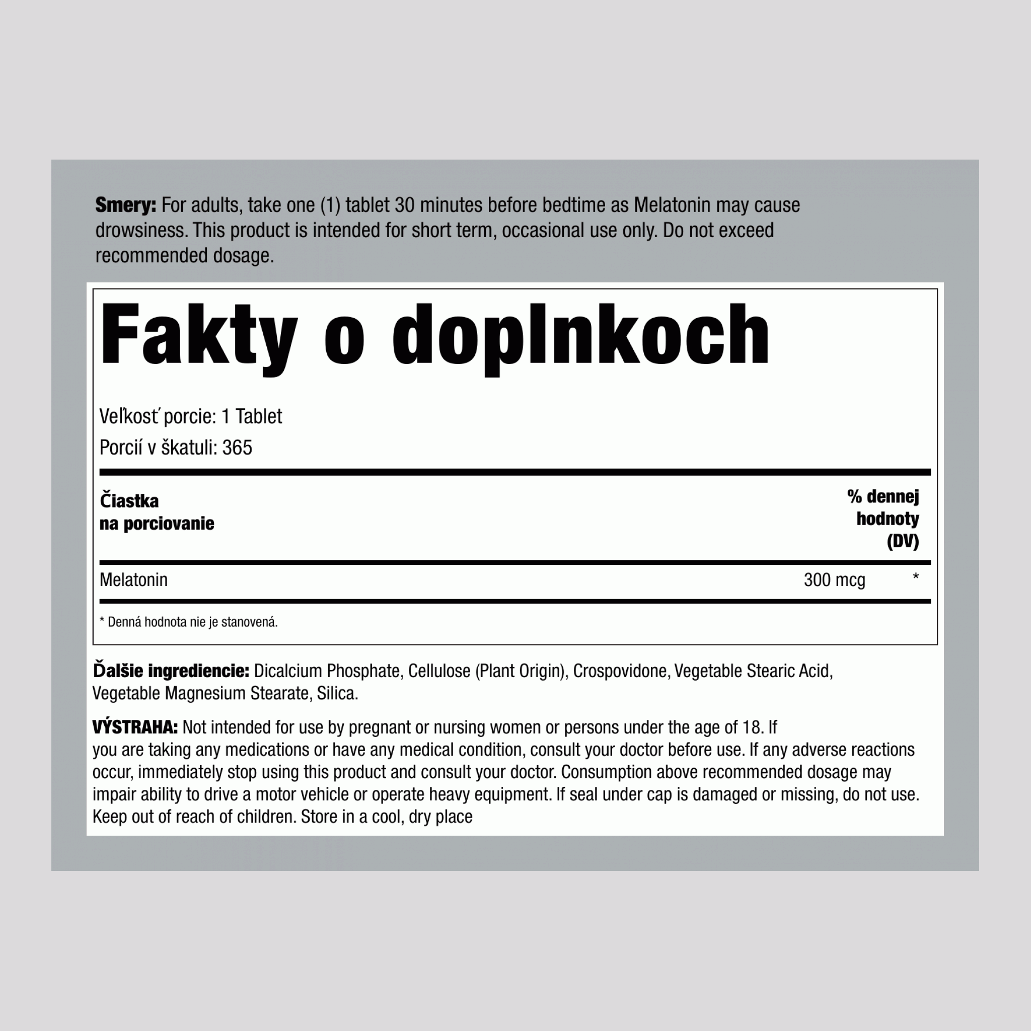 Melatonin, 365 Tablets