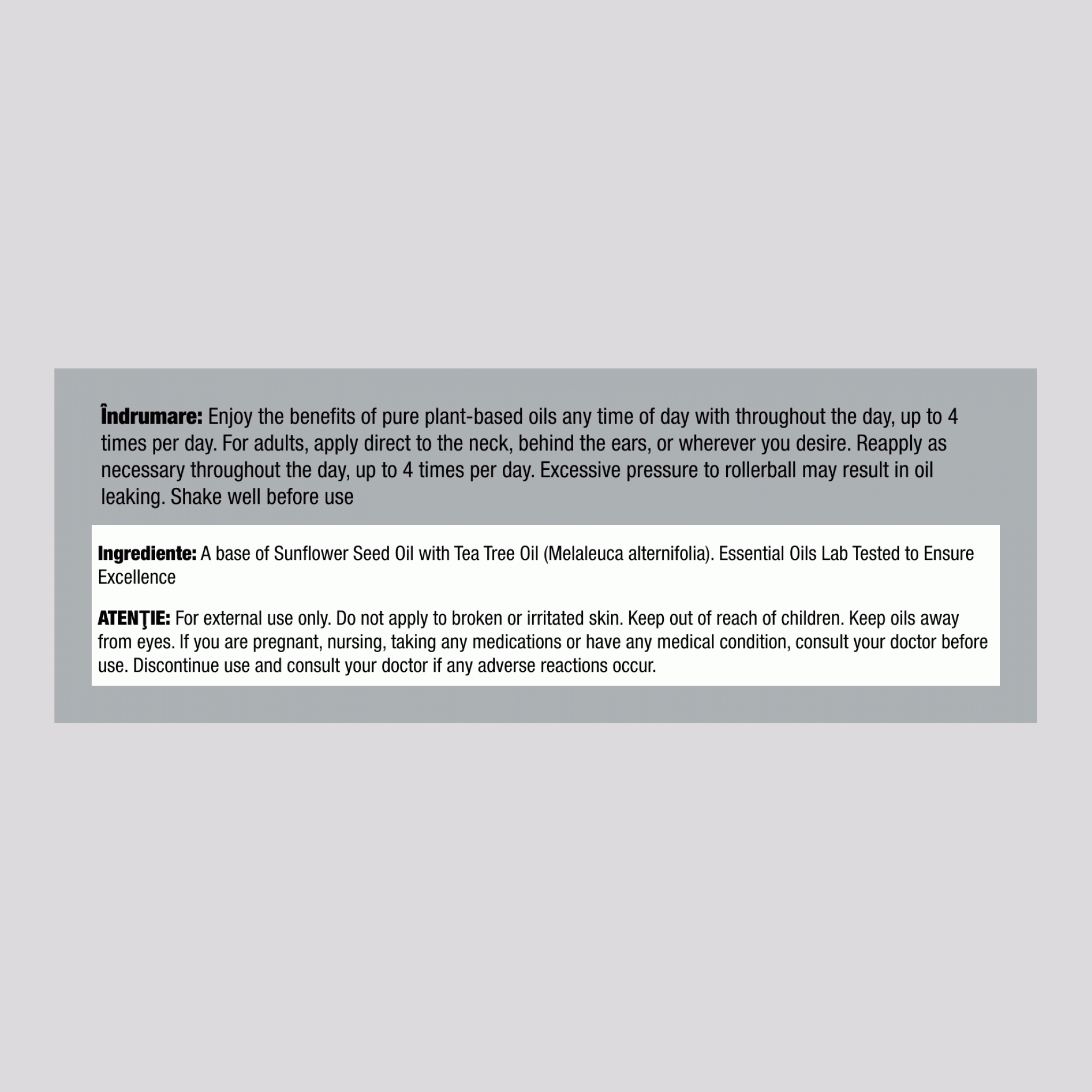 Set 2 Batoane de Ulei Esențial de Arbore de Ceai, 10mL / 0.33 fl.oz Băț Roll-On