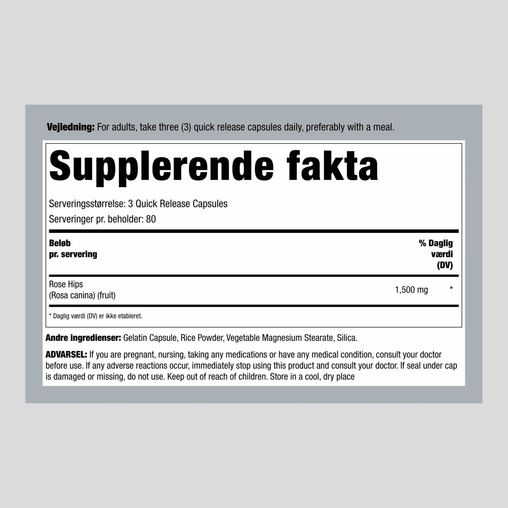 Hyben, 1500 mg (pr. portion), 240 hurtigudløsningskapsler