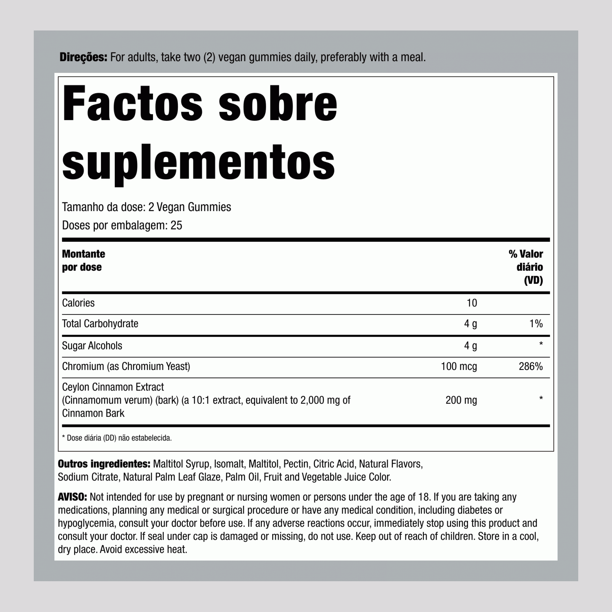 Canela do Ceilão, 50 Gomas Veganas