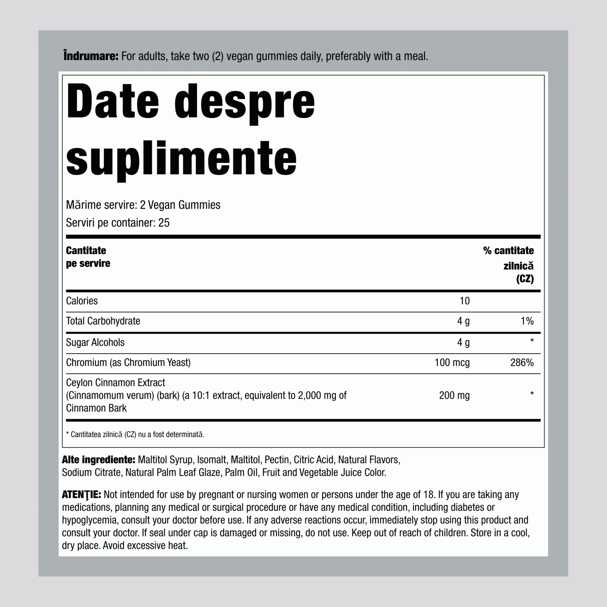 Scorțișoară Ceylon, 50 de jeleuri vegane