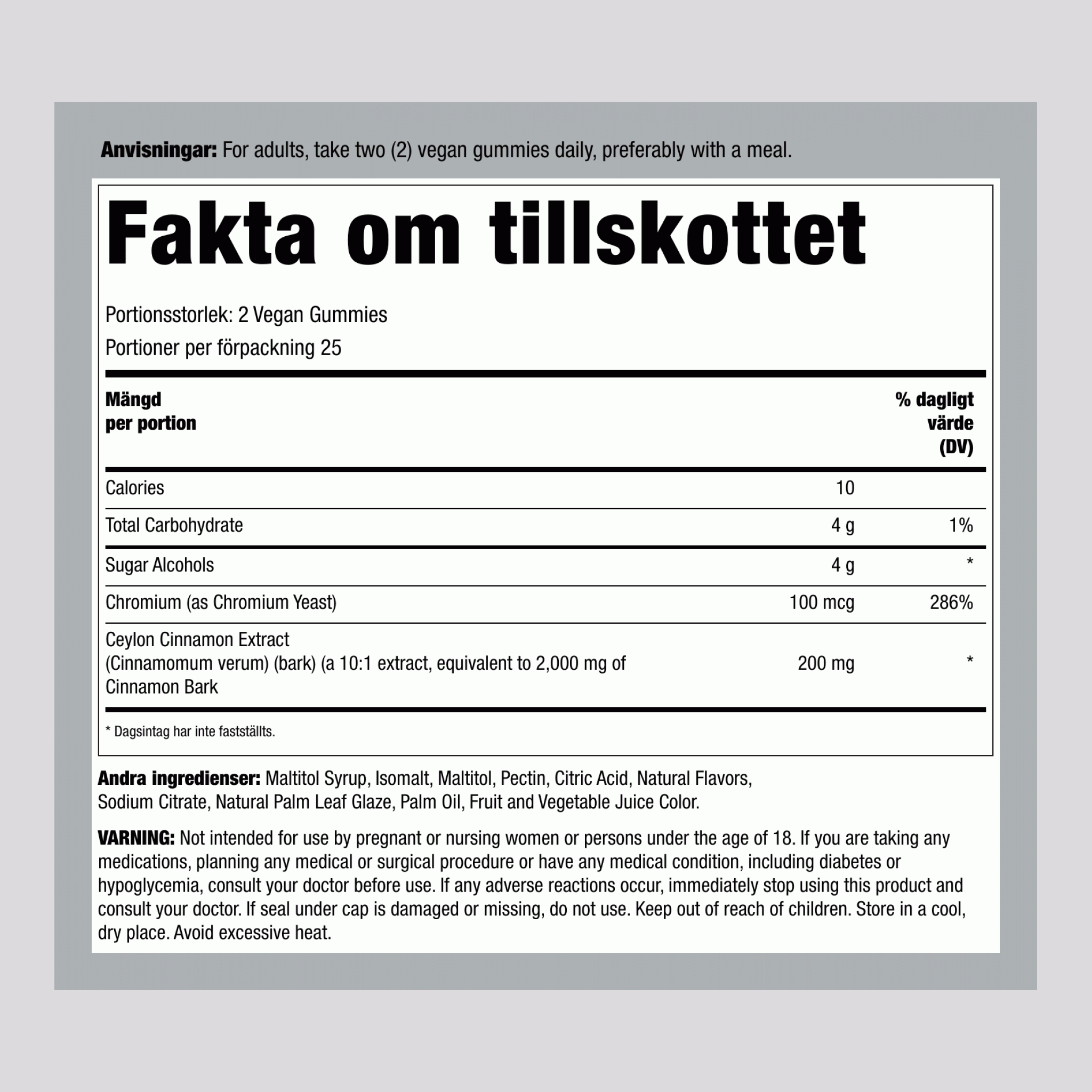 Ceylonkanel, 50 veganska gummier