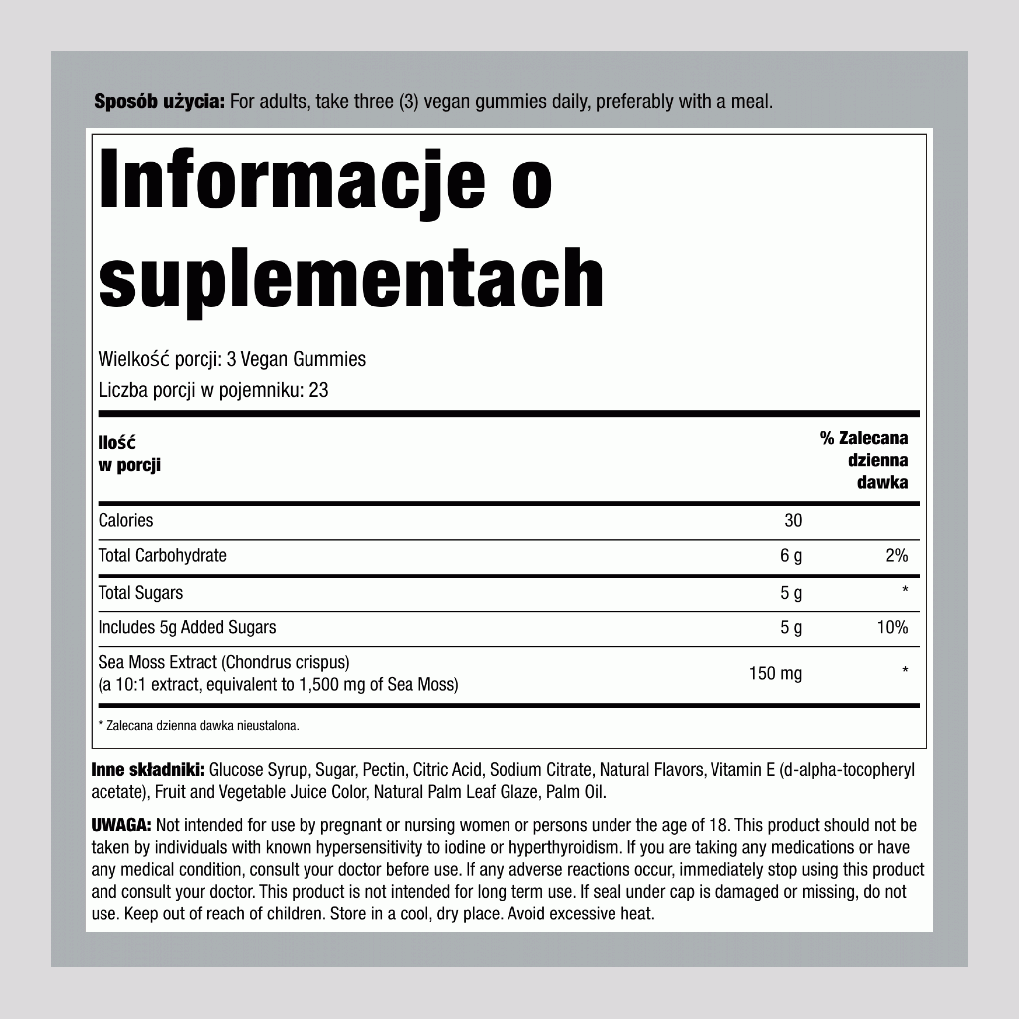 Mech morski (truskawkowo-jagodowy), 70 wegańskich żelek