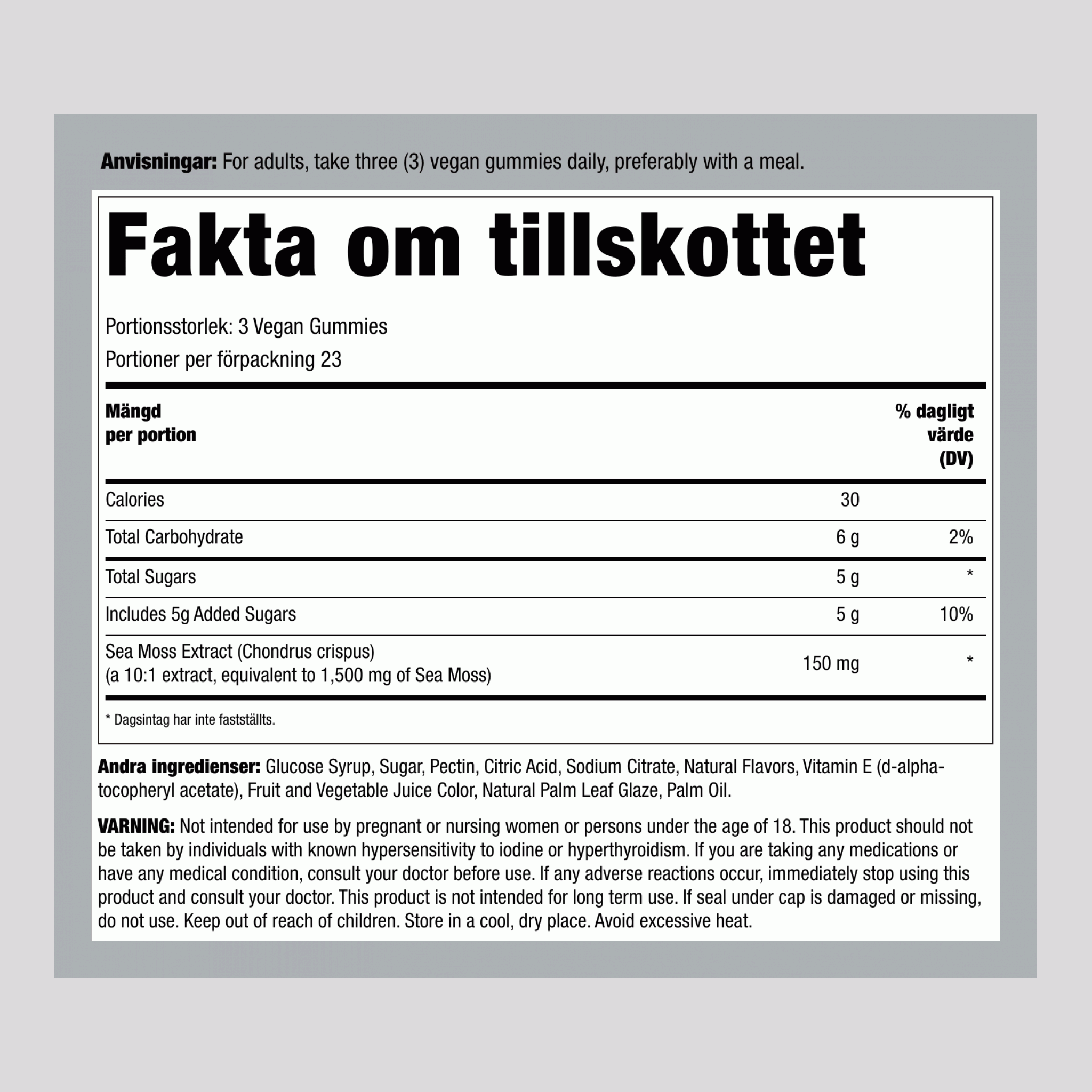 Havsmossa (Jordgubb Blåbär), 70 Veganska Gummies