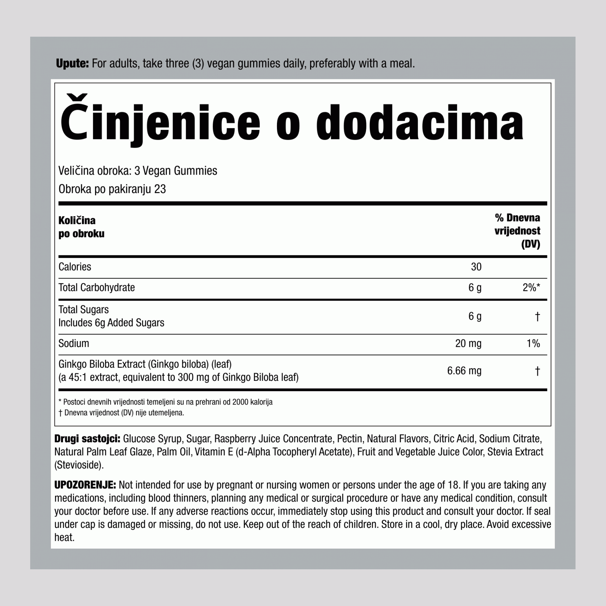 Ginkgo biloba (breskva malina)