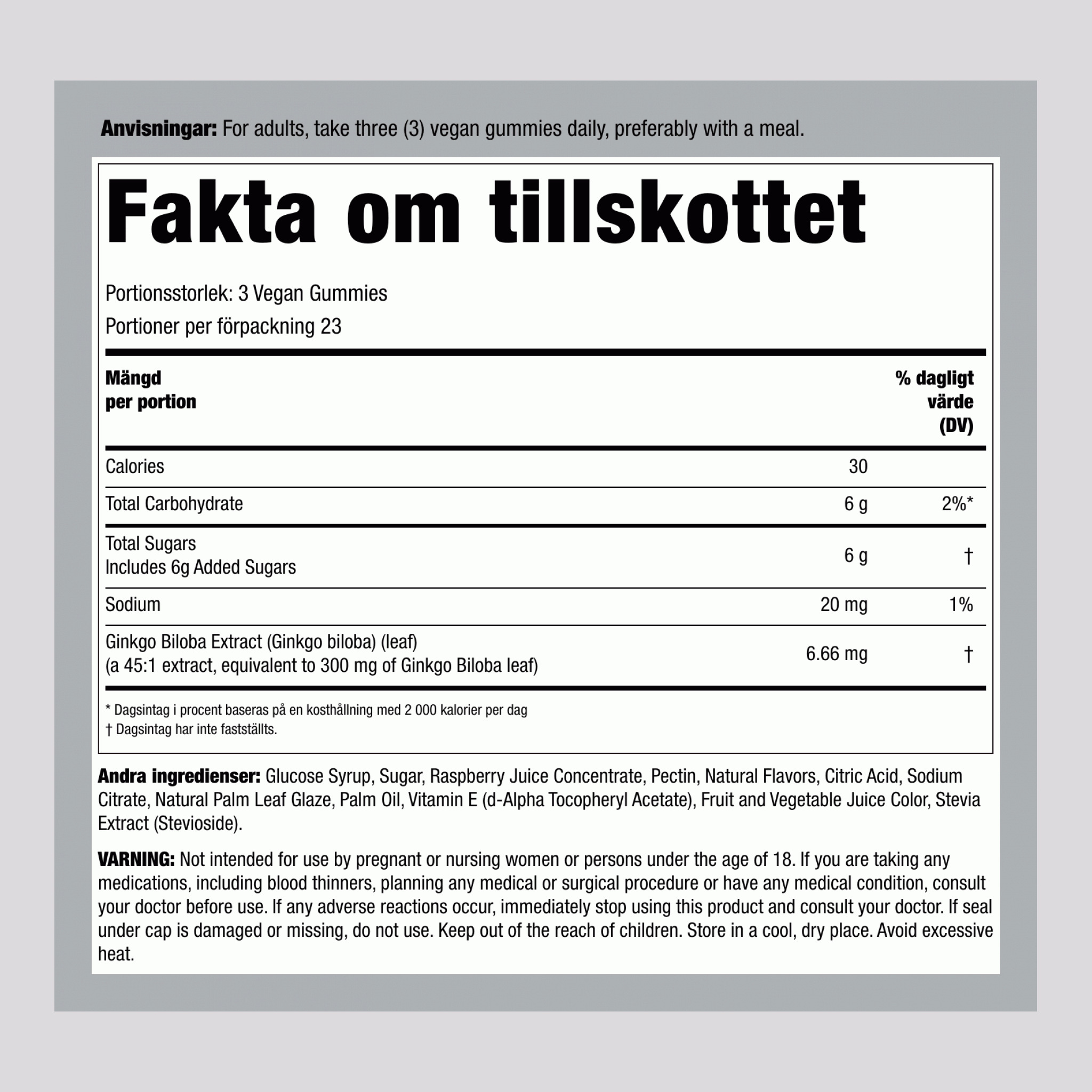 Ginkgo Biloba (persikohallon)