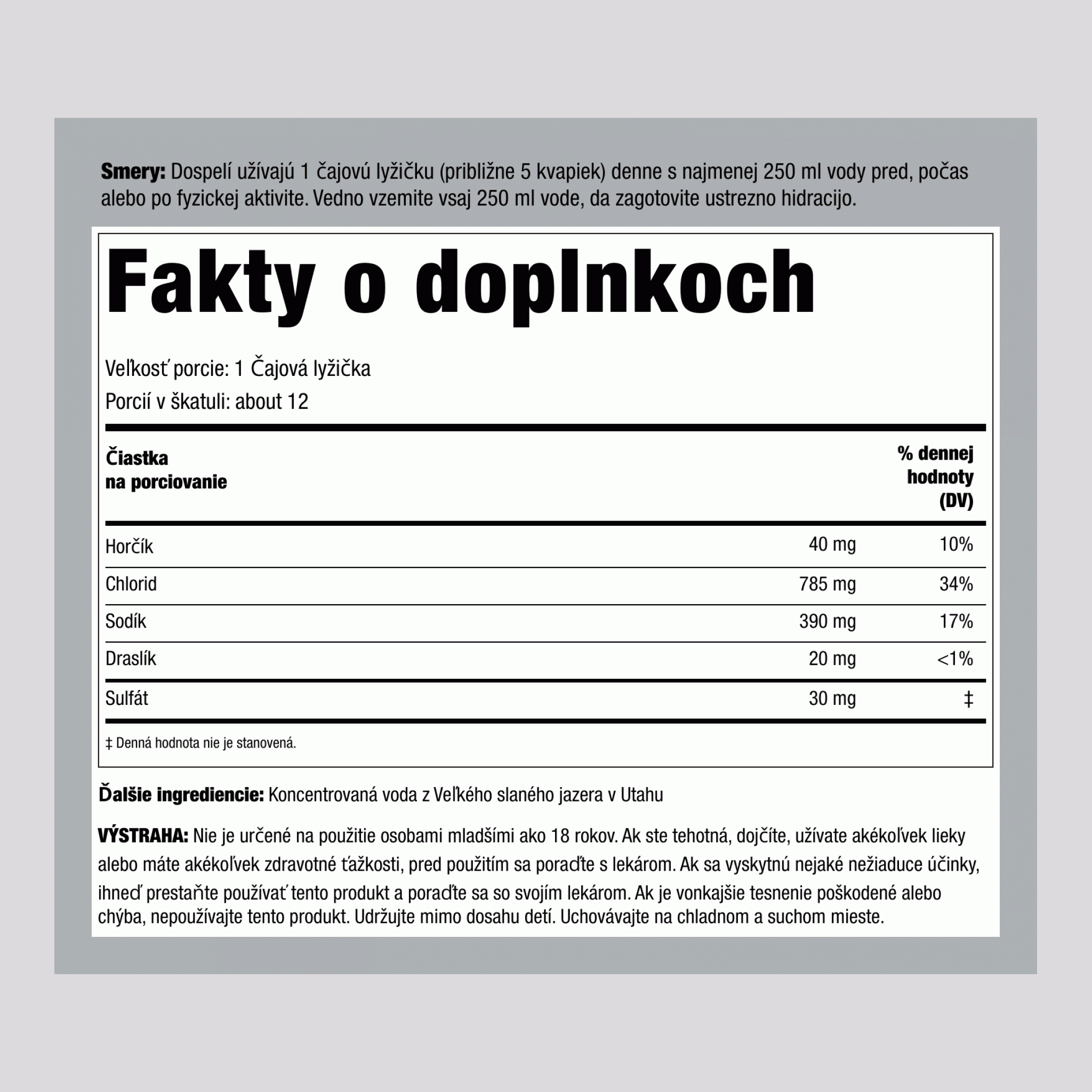 Kvapky pre hydratáciu elektrolytov, 4 fl oz (118 ml) fľaštička s kvapkadlom