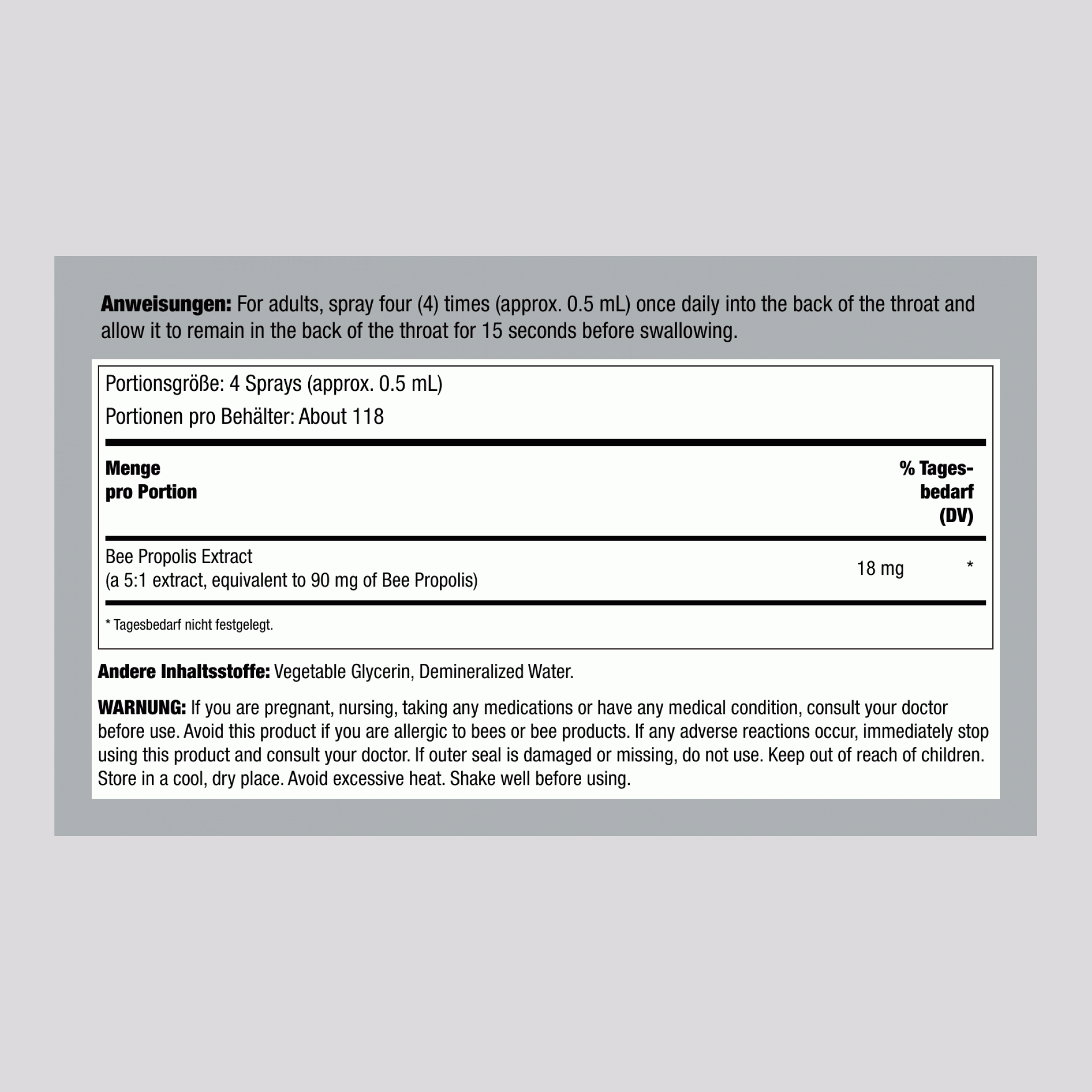 Propolis Spray, 59 ml Spray