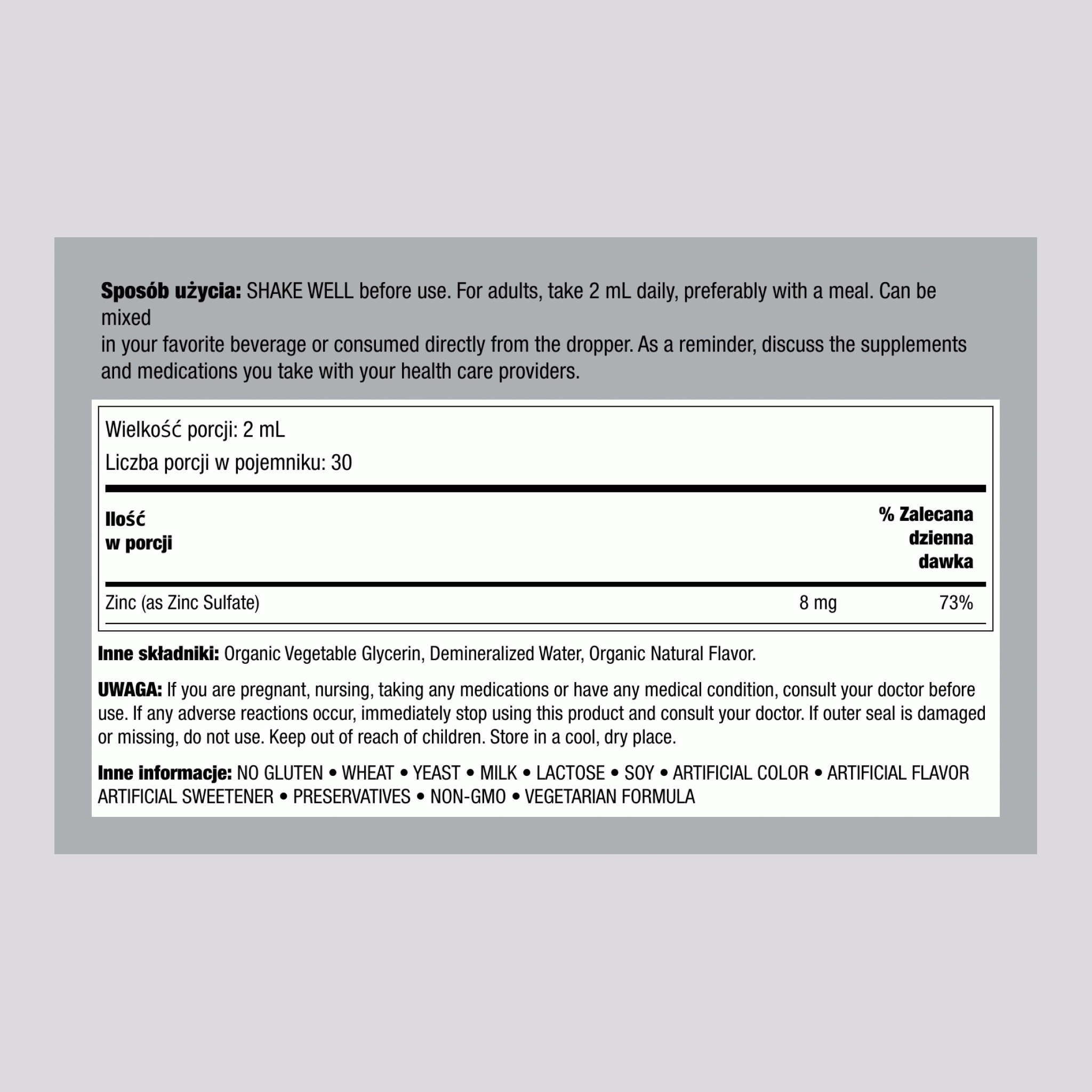 Cynk w płynie (organiczny)