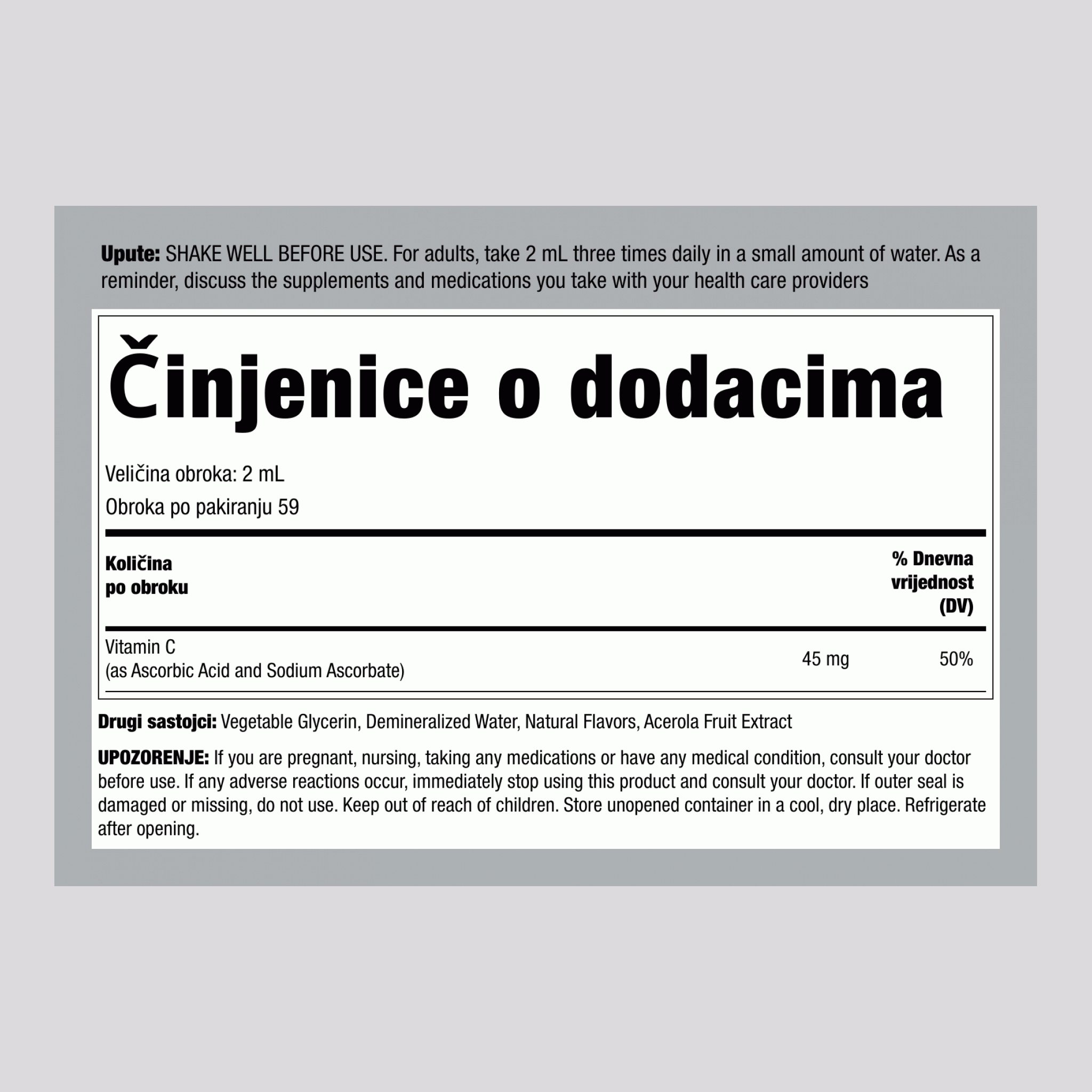 Tekući vitamin C (prirodna naranča)