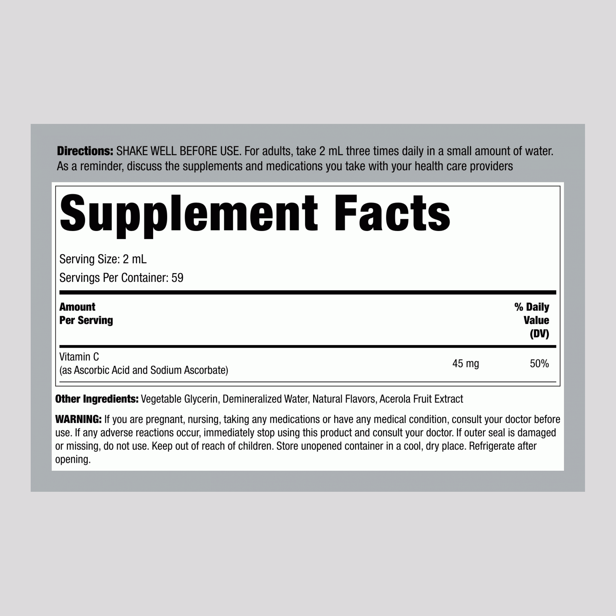 液體維生素C（天然柳橙）