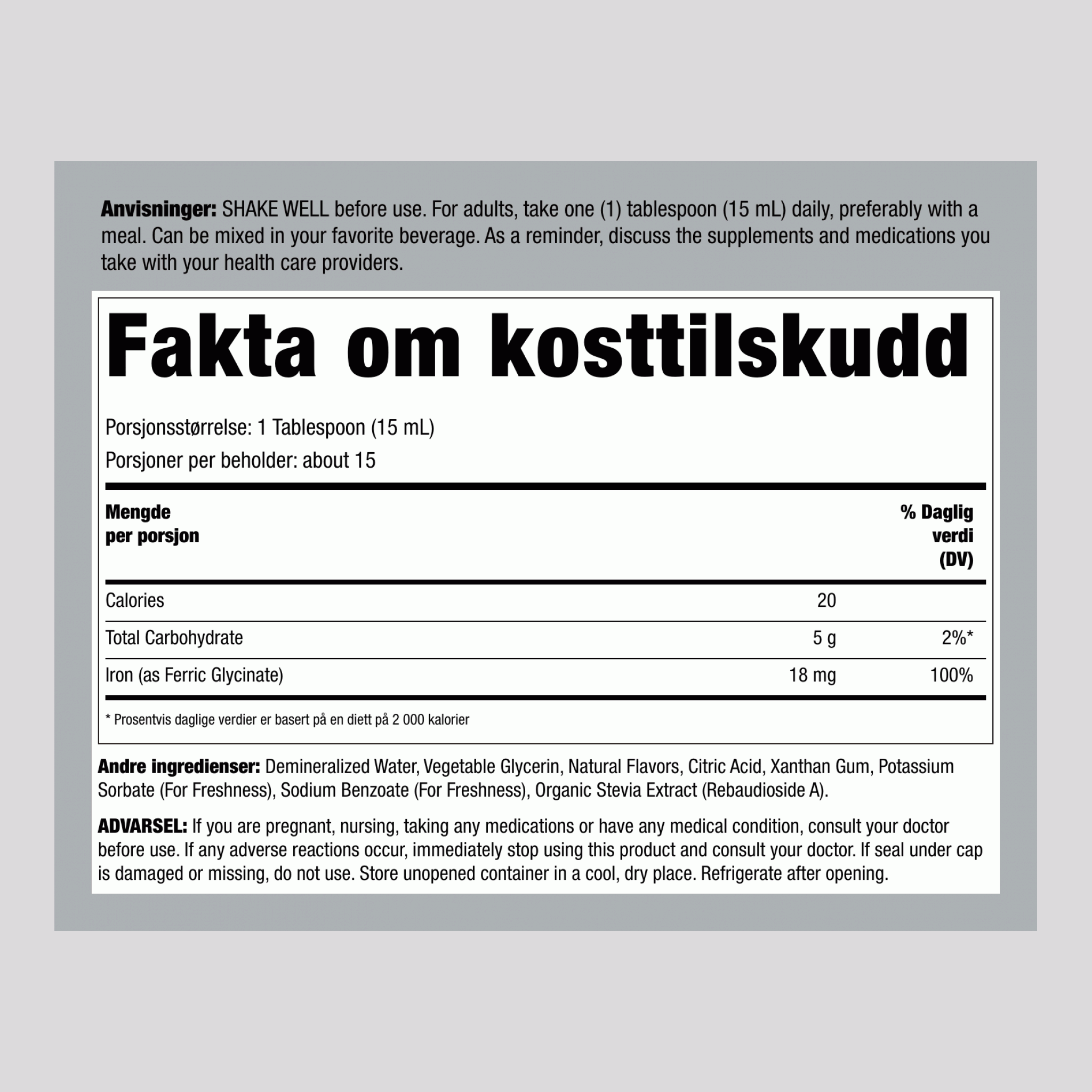 Jern for Kvinner (Fruit Punch), 8 fl oz (237 mL) flaske