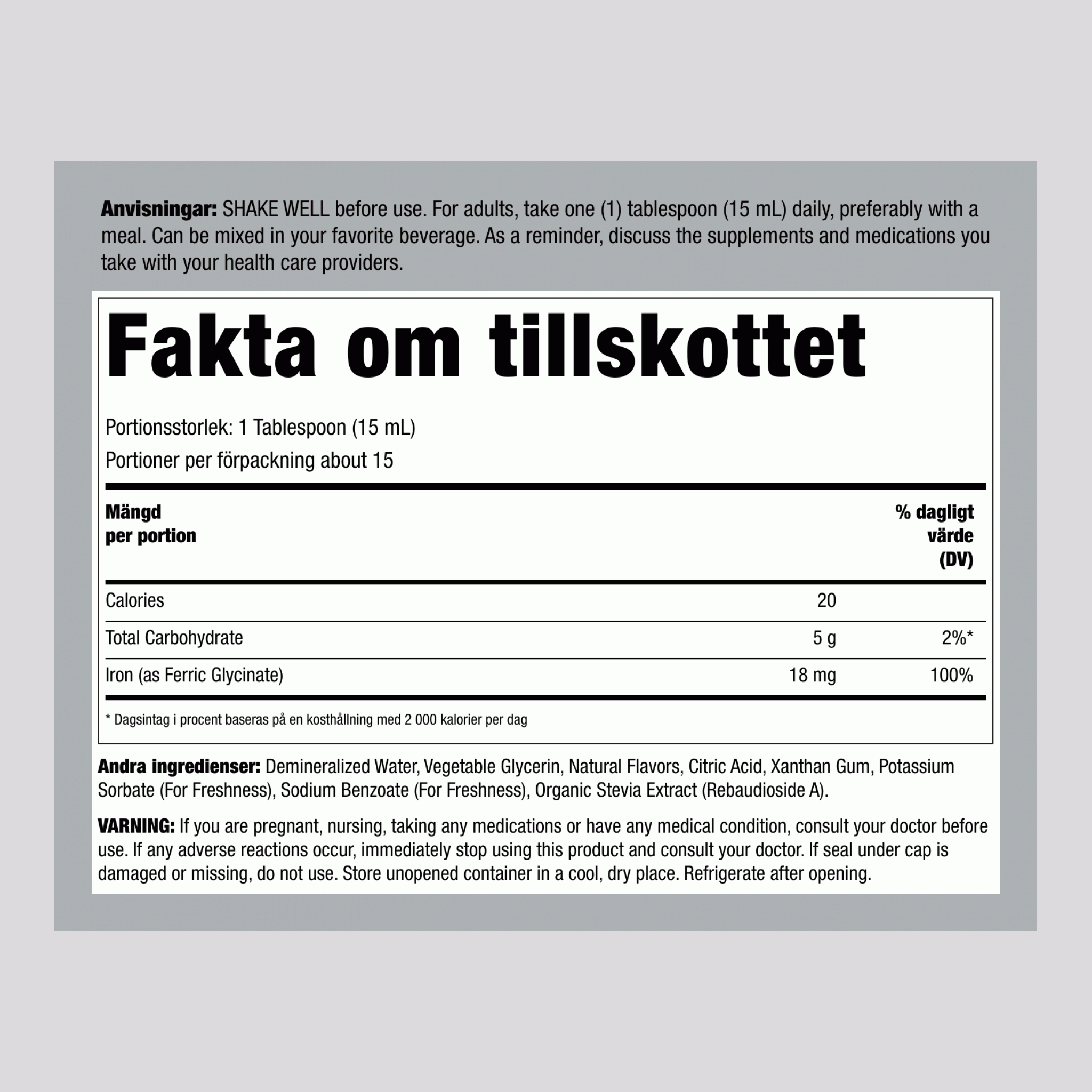 Järn för kvinnor (Fruktpunch), 8 fl oz (237 ml) Flaska