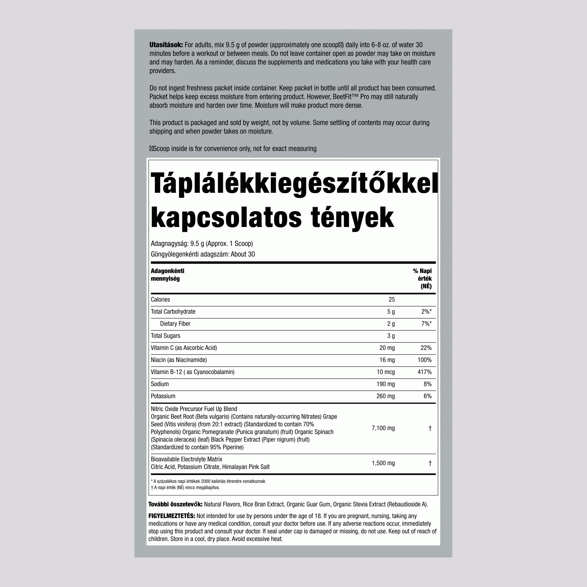 Nitrogén-oxid max cékla