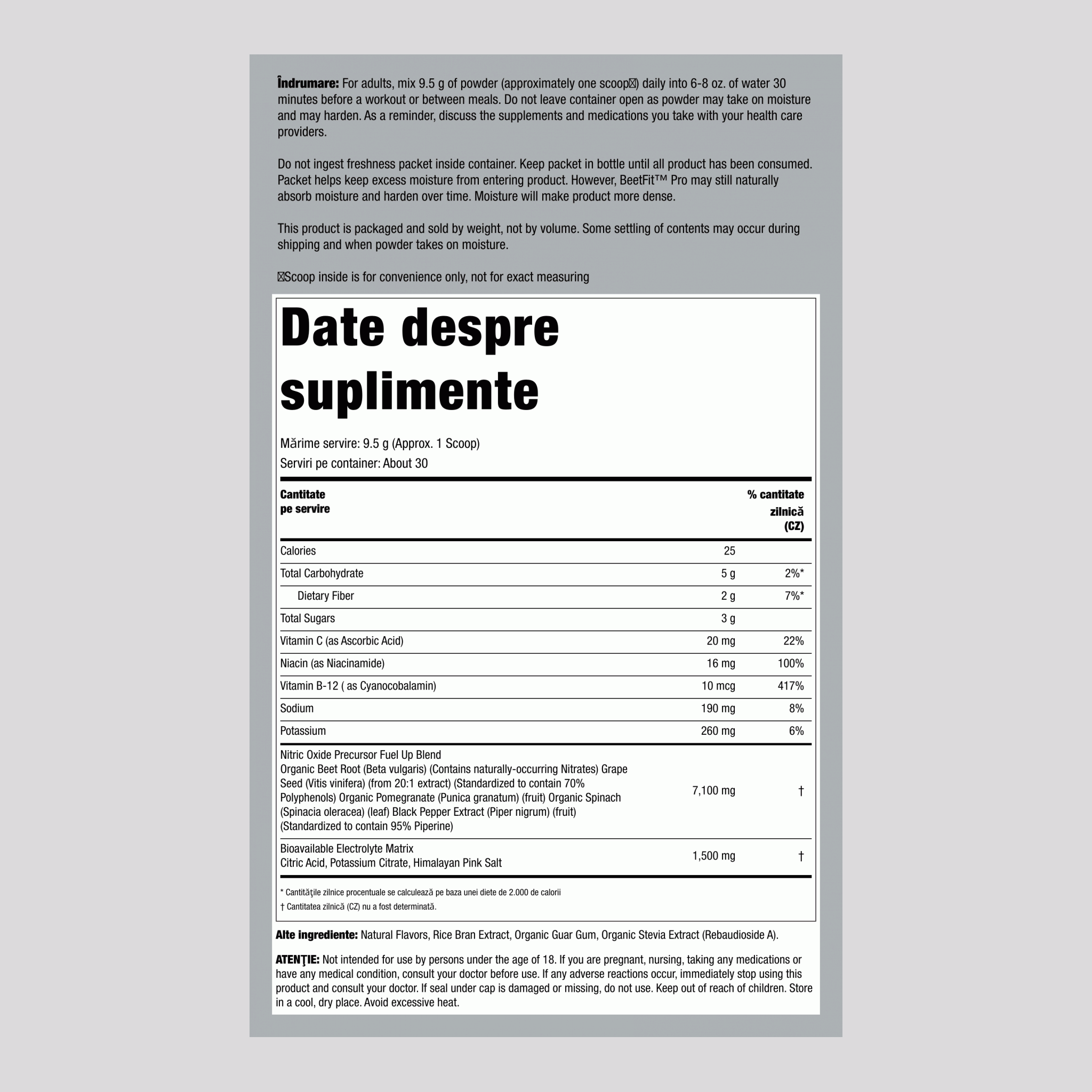 Oxid nitric Max Rădăcină de sfeclă