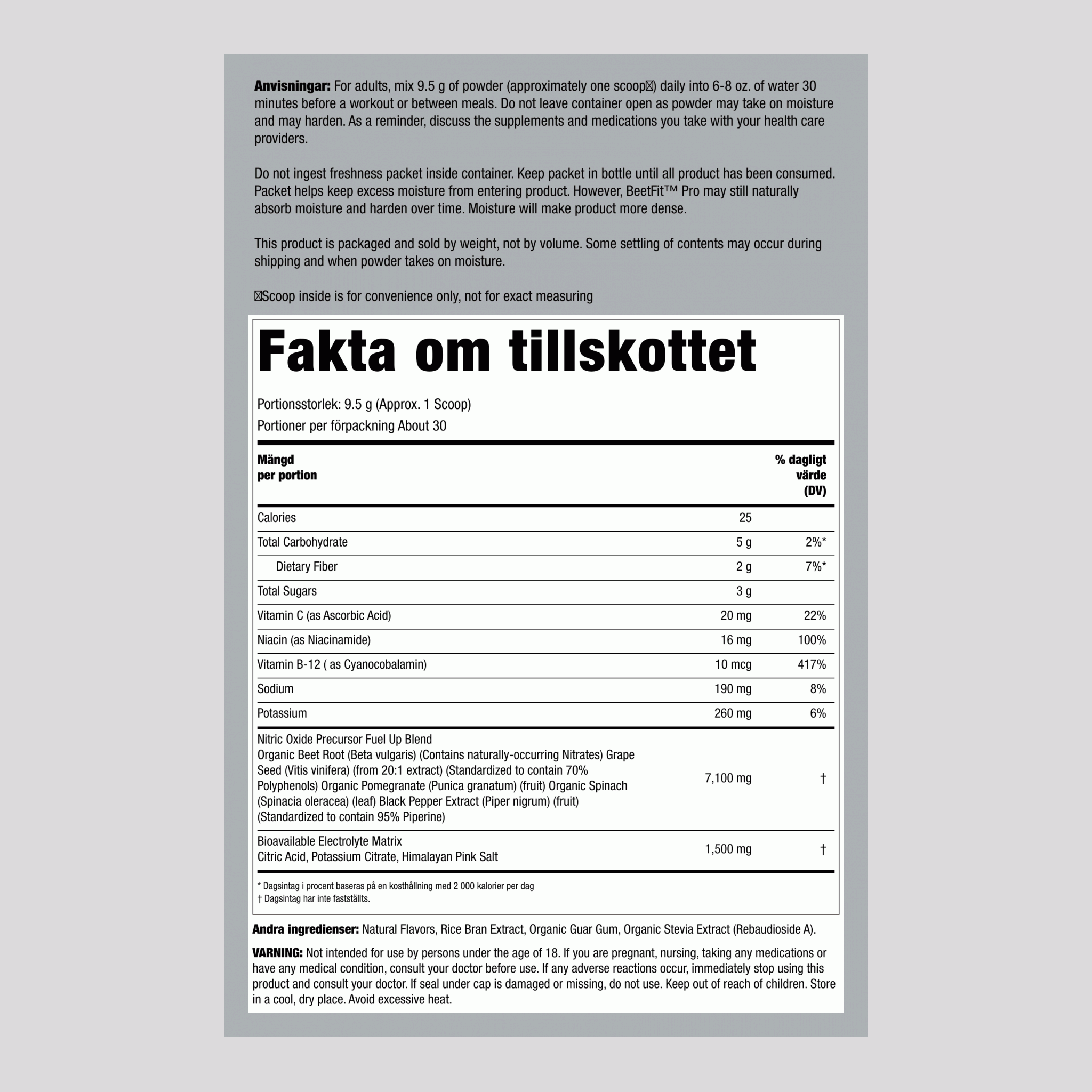 Kväveoxid Max Rödbeta