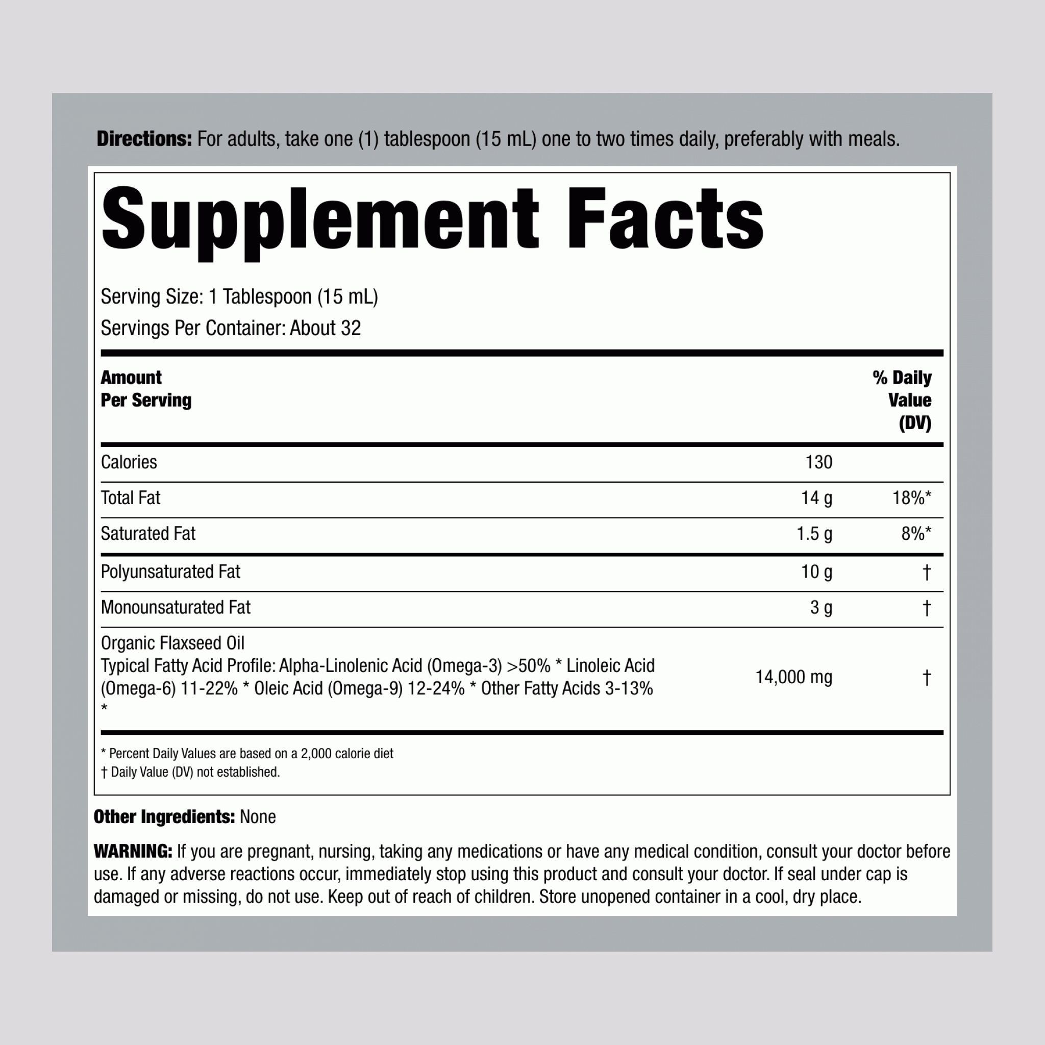 全方位奧米加 3-6-9 素食配方（有機），16 液體盎司（473 毫升）瓶裝