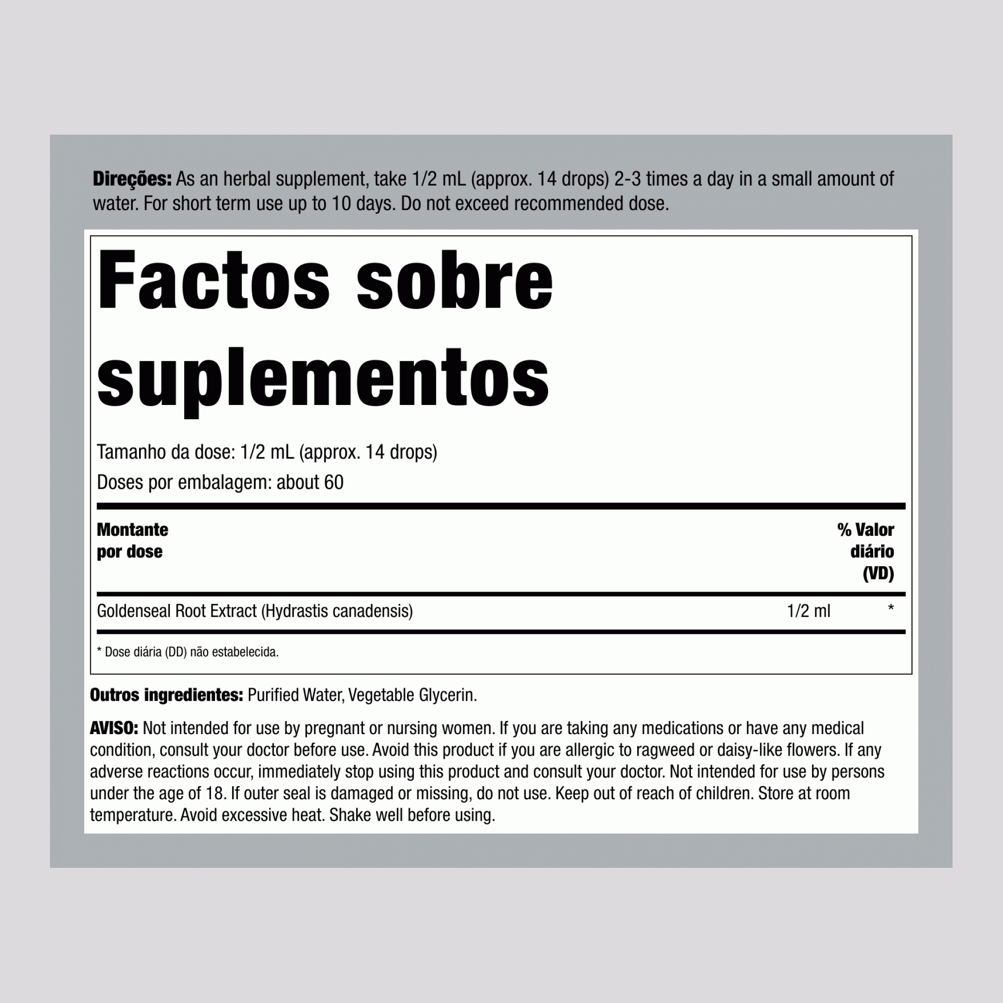 Extrato Líquido de Equinácea Sem Álcool, Frasco com Conta-gotas de 30 ml (1 fl oz)
