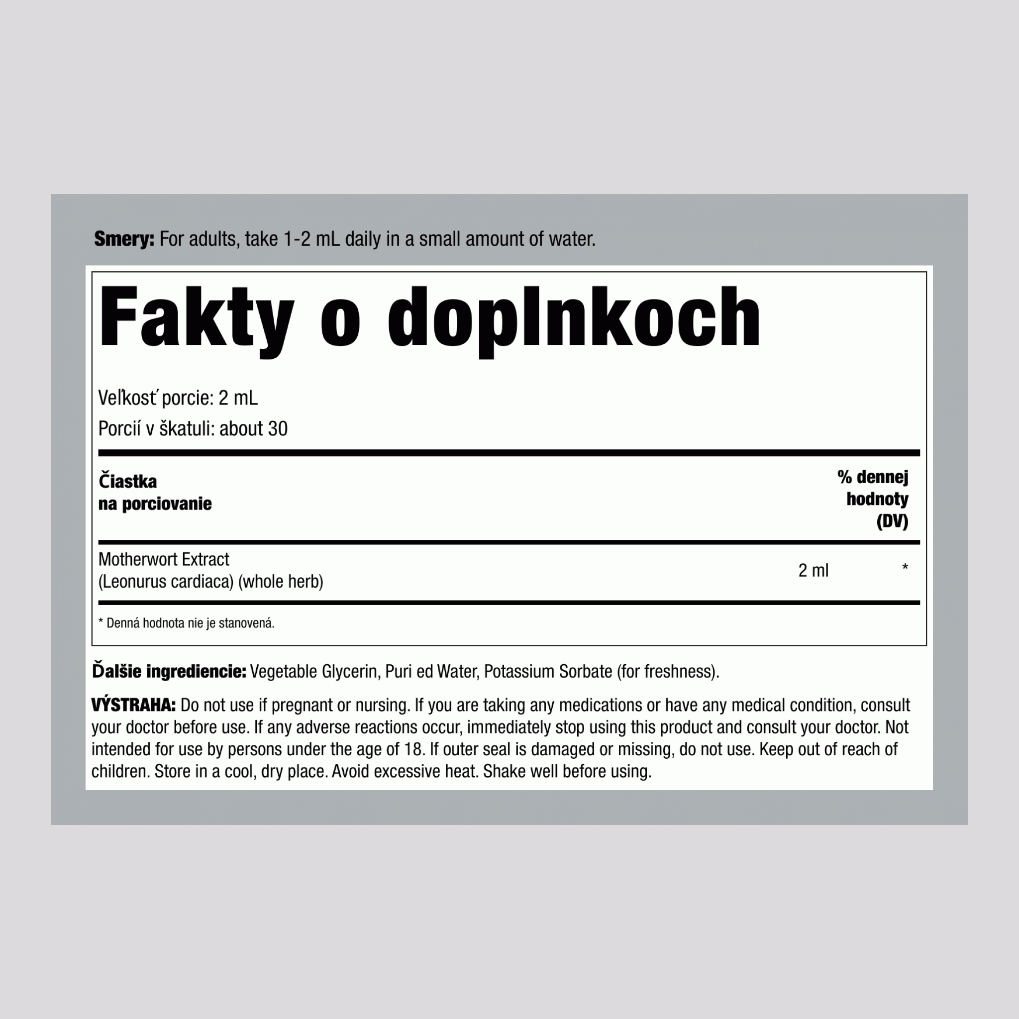 Kvapky z bylinného extraktu rozmaríny, 59 ml (2 fl oz) fľaštička s kvapkadlom