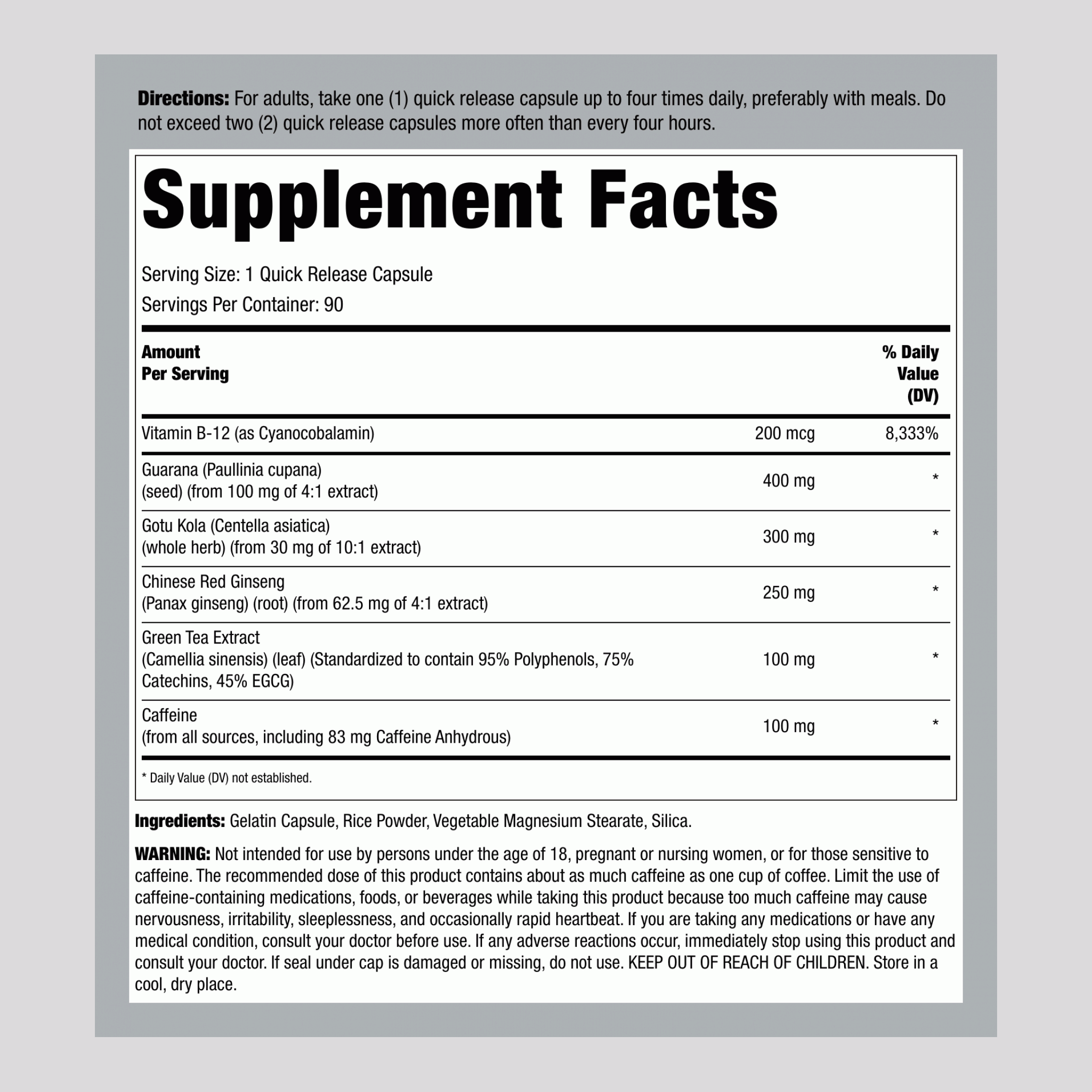 Nootropic, 90 Capsules