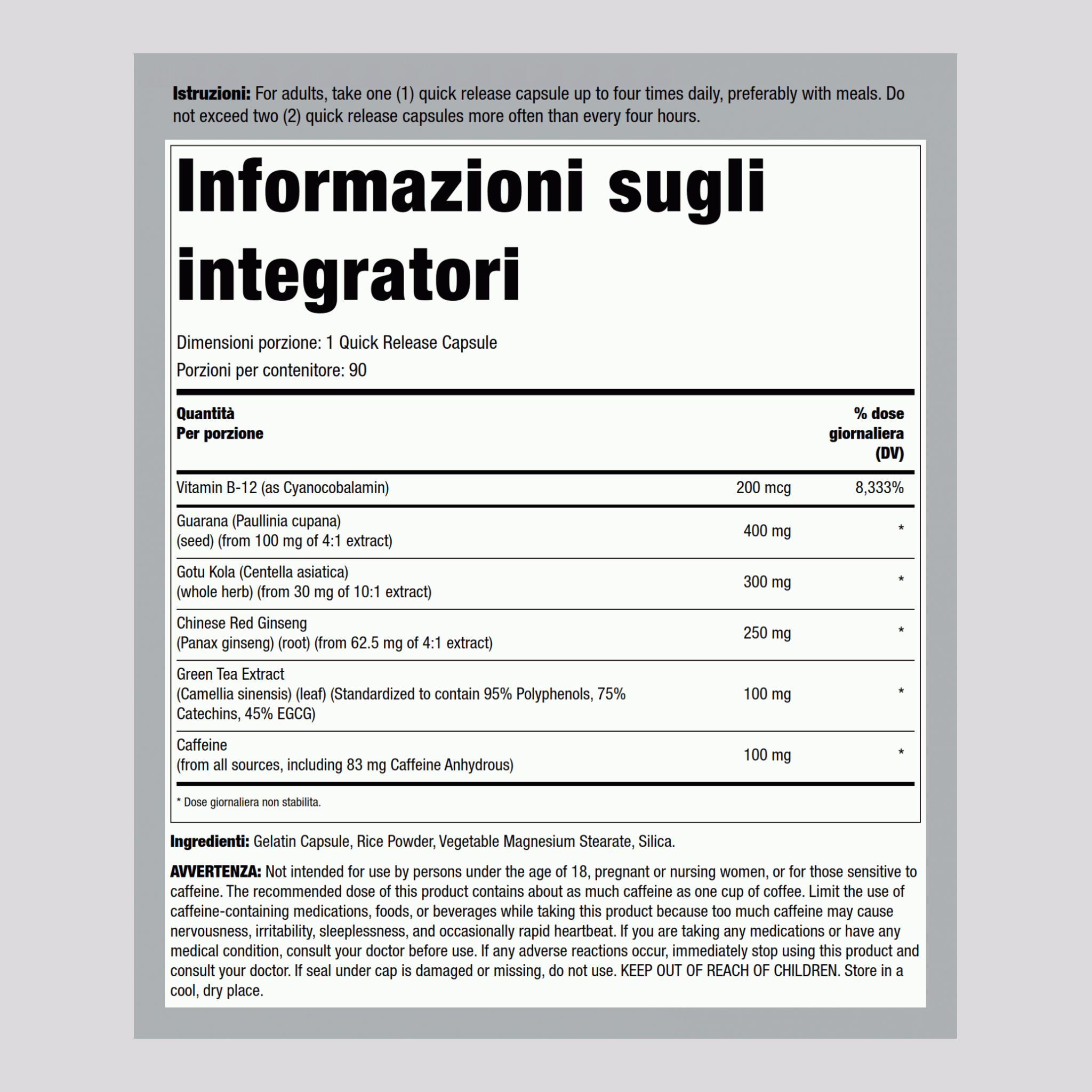 Nootropico, 90 Capsule