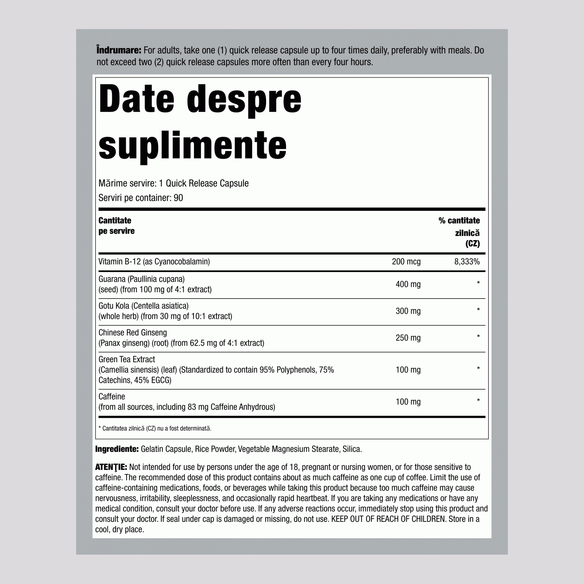 Nootropic, 90 Capsule