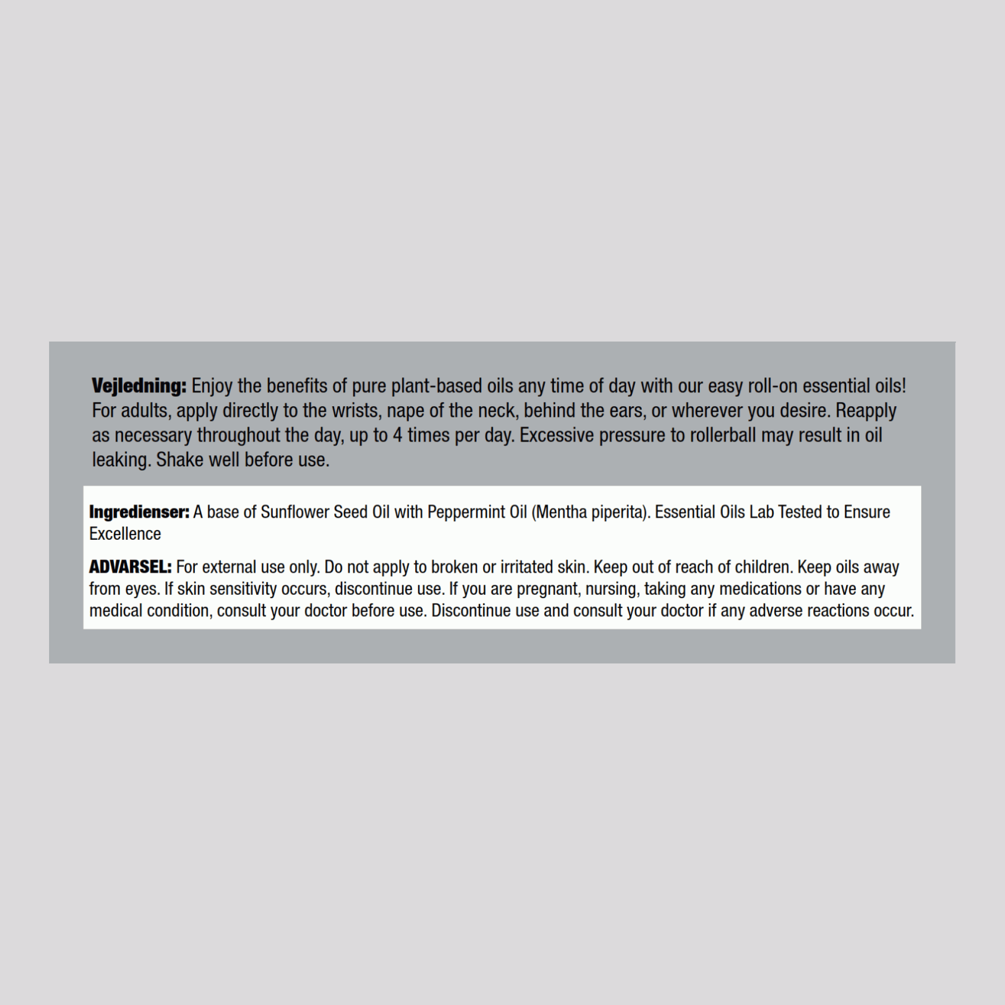 Pebermynte æterisk olierulle-blanding (2-pak), 10 mL (0,33 fl oz) rulle